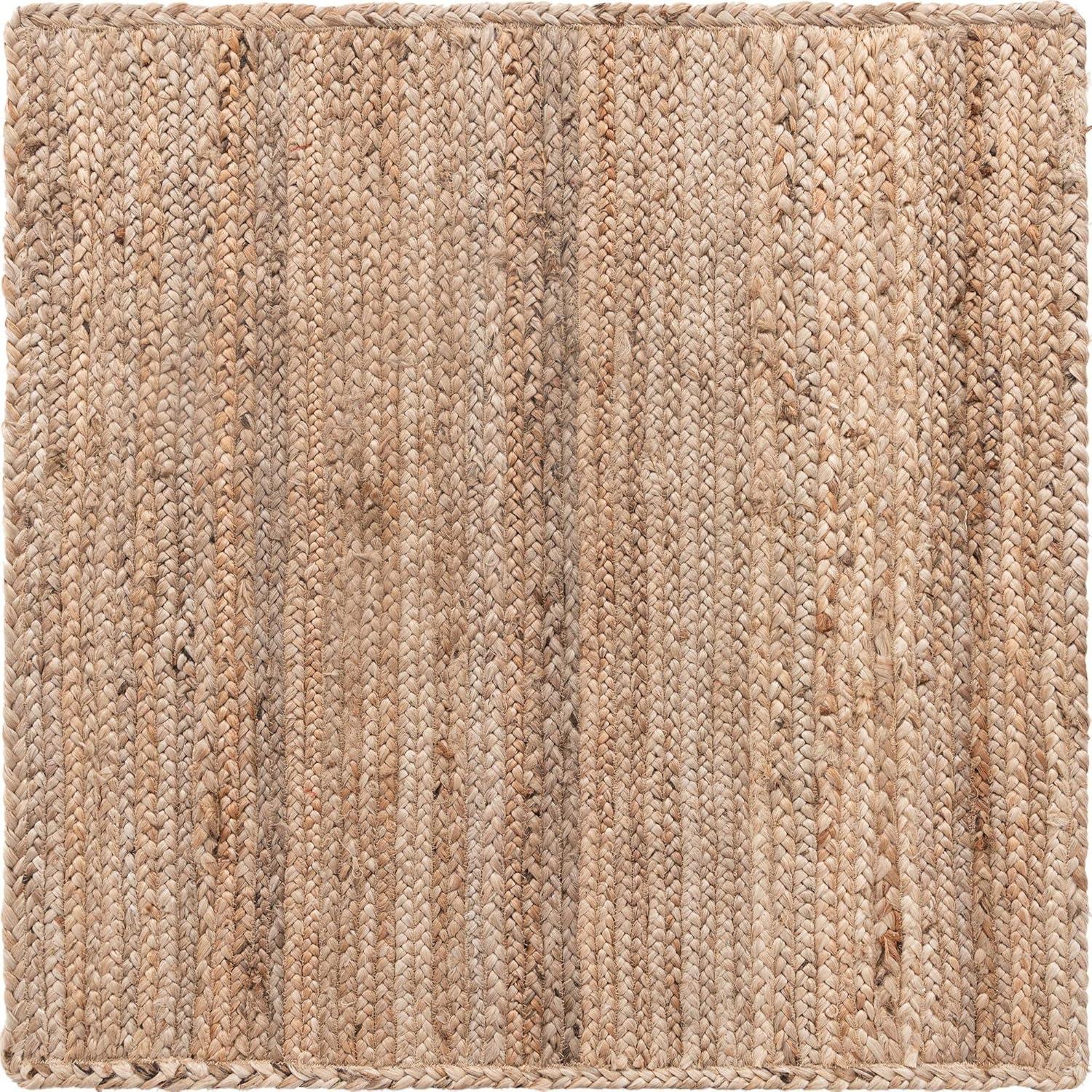 Unique Loom 3' 3 x 3' 3 Dhaka Braided Jute Square Area Rug