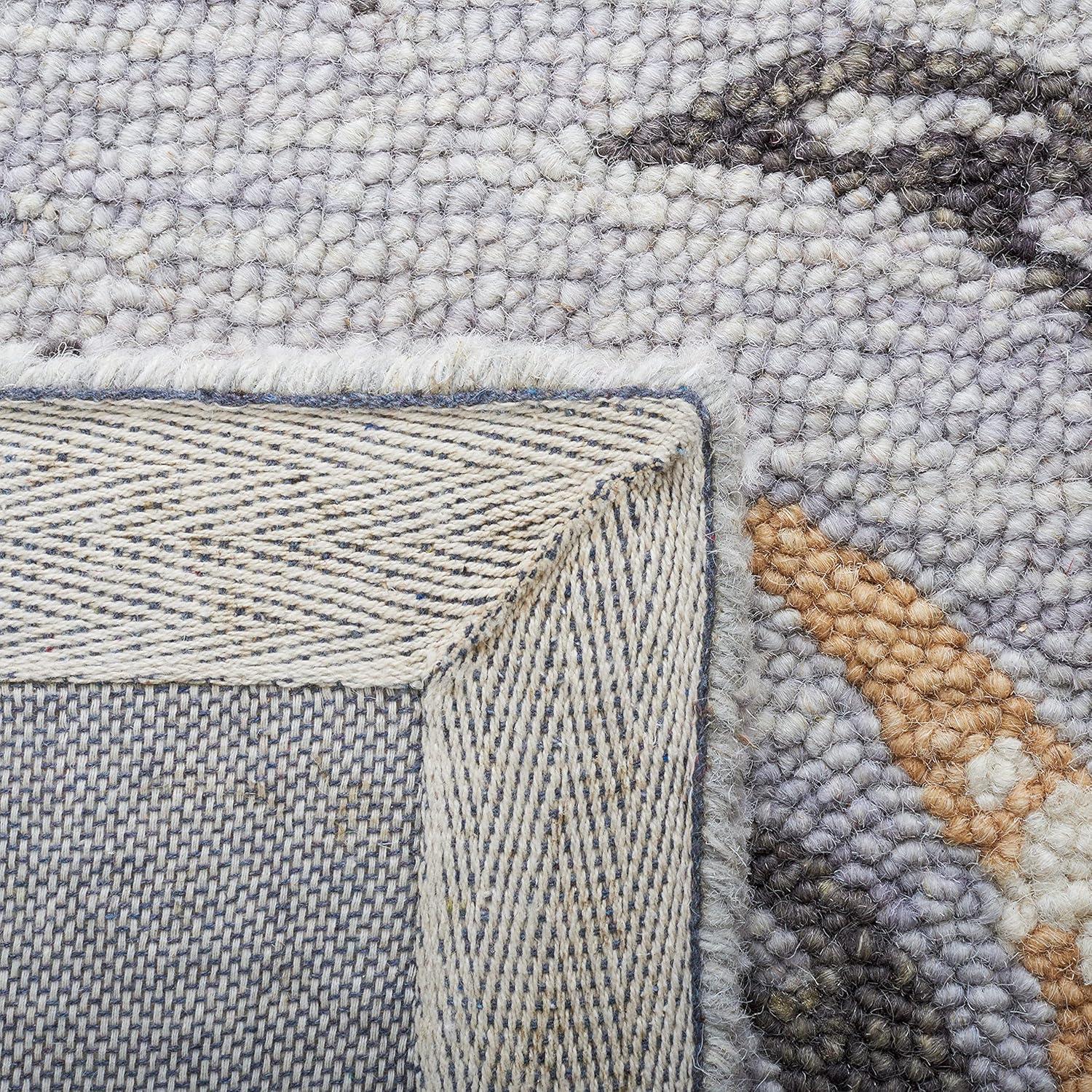 Blossom BLM275 Hand Tufted Area Rug - Grey/Yellow - 4'x6' - Safavieh.
