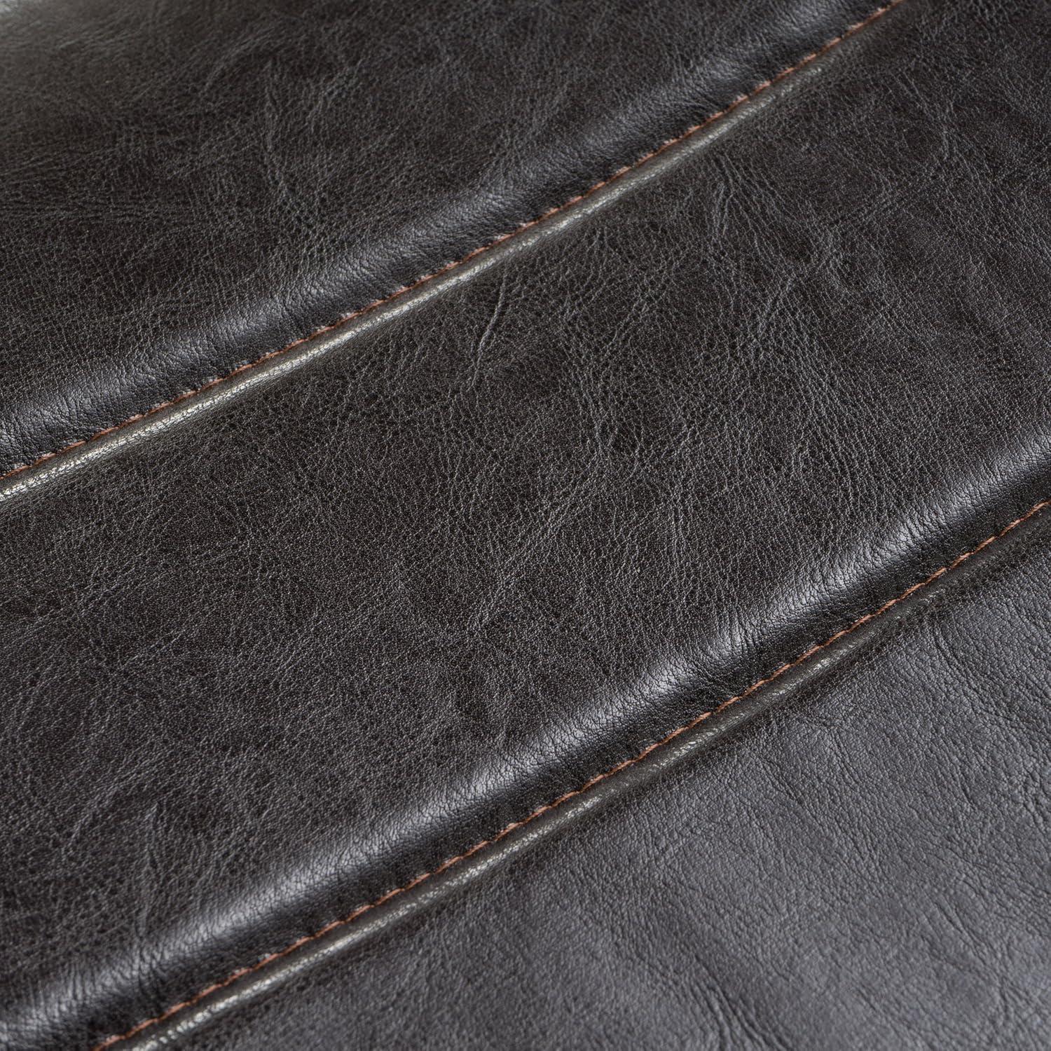 Christopher Knight Home Anise Leather / Walnut Dining Chairs, 2-Pcs Set, Dark Brown / Walnut Finish 2-Pcs Set Dark Brown / Walnut Finish