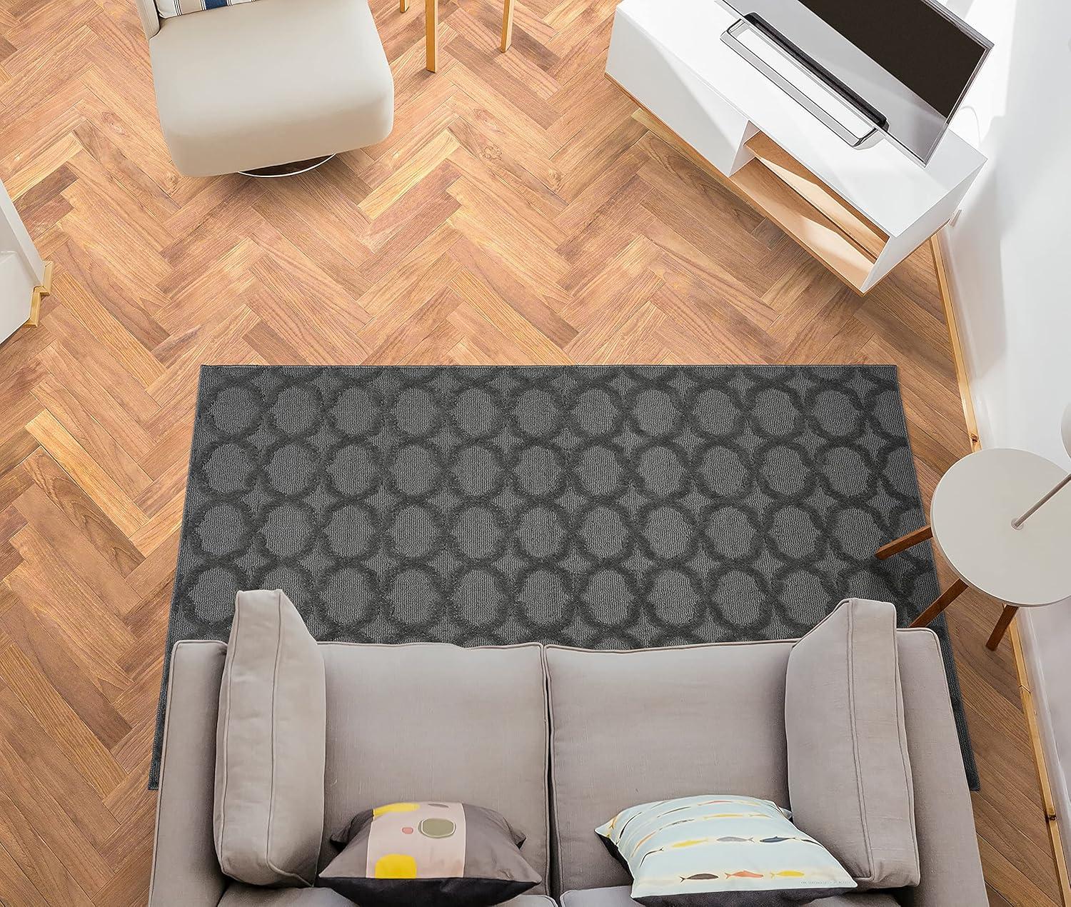 Garland Rug Sparta Cinder Gray Indoor Area Rug, 4' x 6'