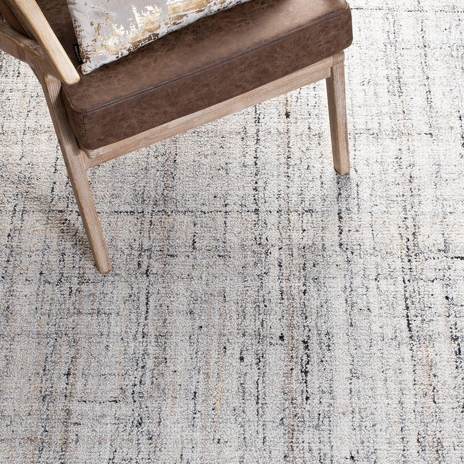 Abstract ABT141 Handmade Indoor Area Rug - Camel/Black - 8'x10' - Safavieh