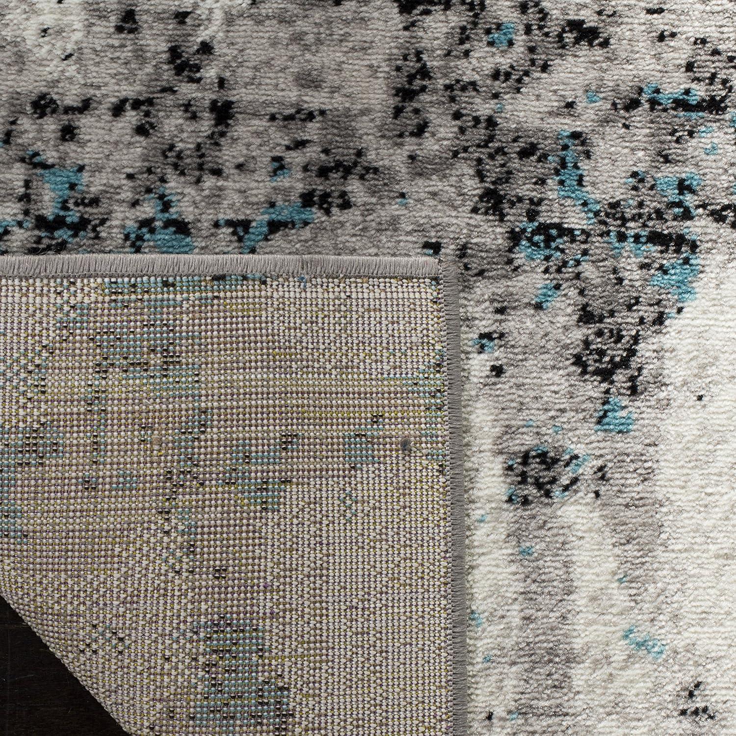 Skyler SKY193 Power Loomed Indoor Area Rug - Grey/Purple - 5'1"x7'6" - Safavieh