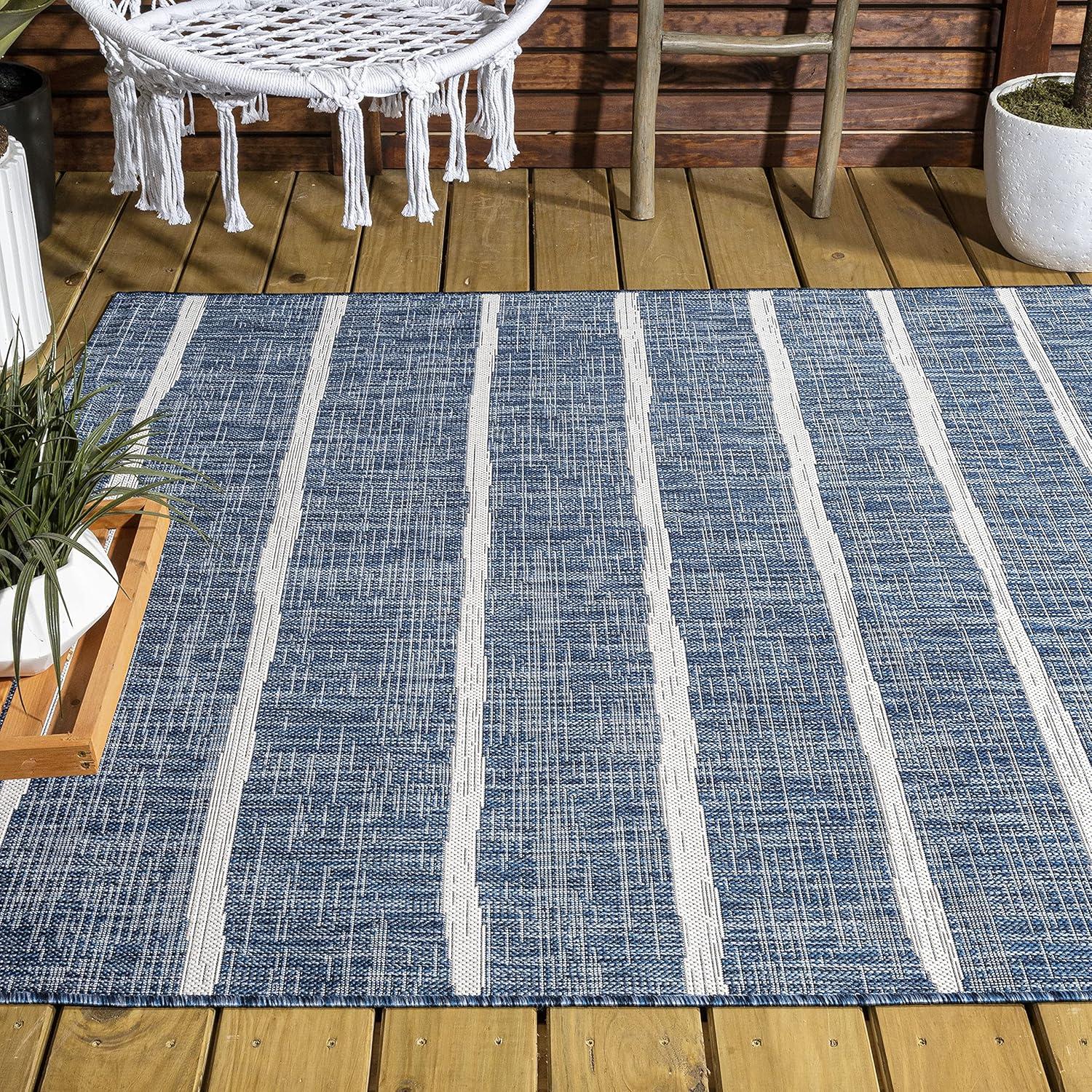 Colonia Berber Stripe Indoor/Outdoor Area Rug - JONATHAN Y