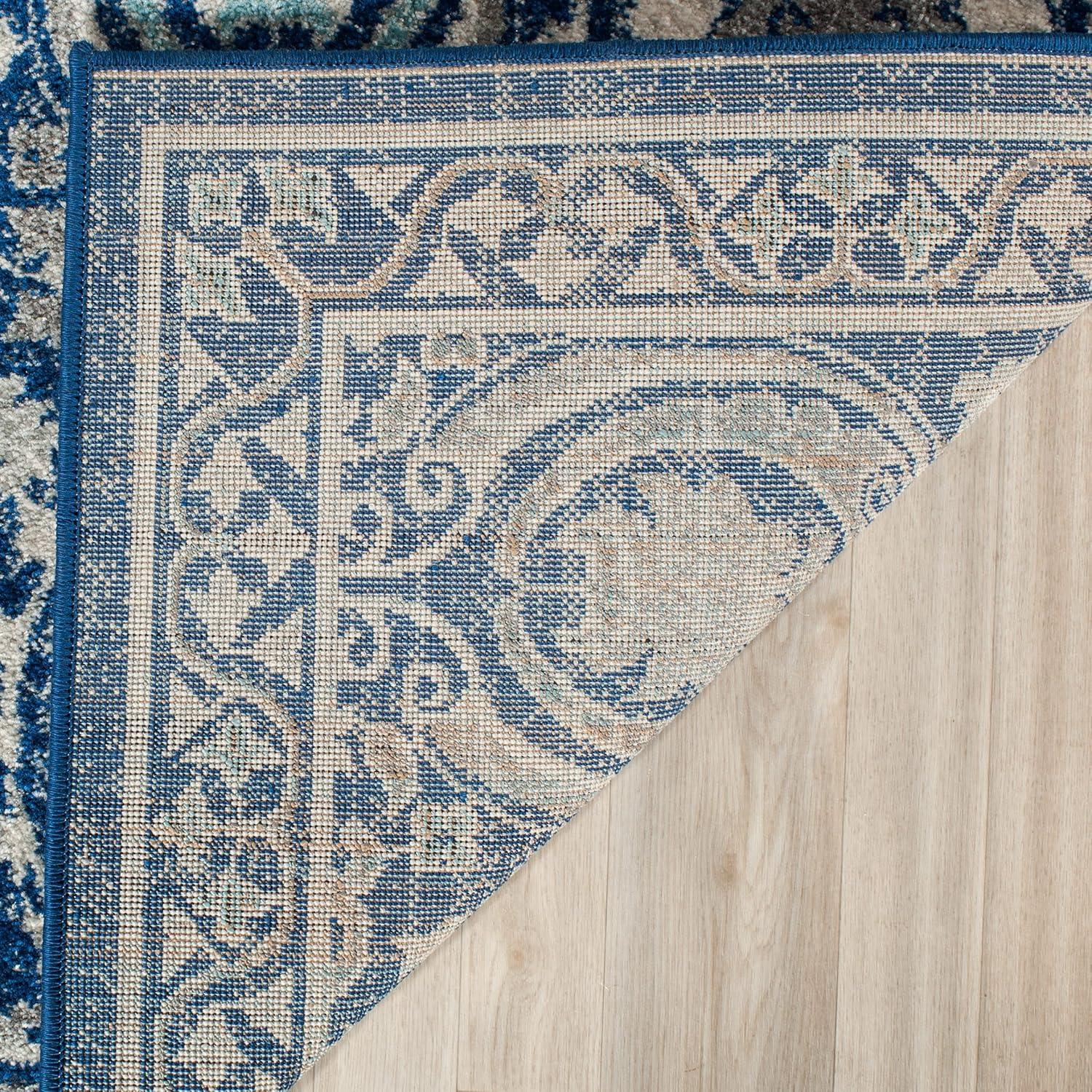 Evoke EVK251 Power Loomed Runner Rug - Blue/Ivory - 2'2"x7' - Safavieh.