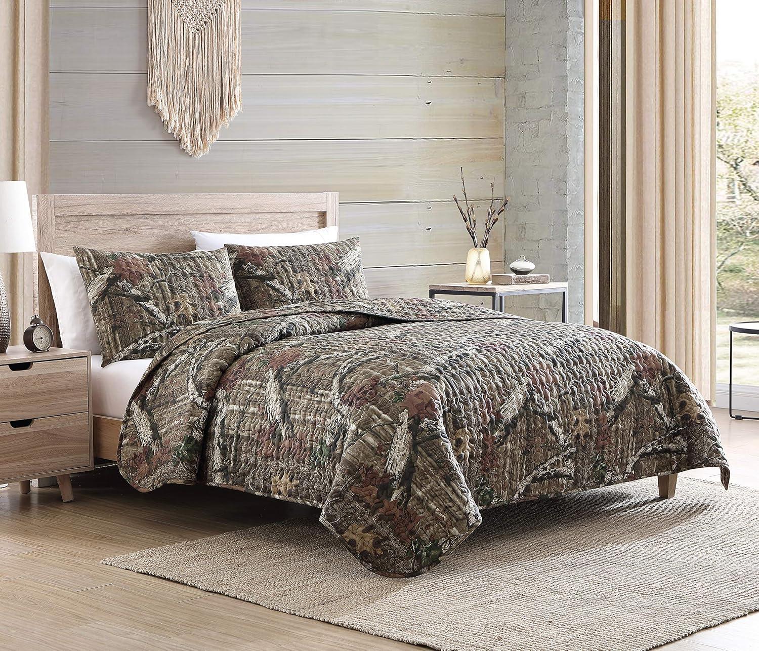 Sateen Camouflage Quilt Set