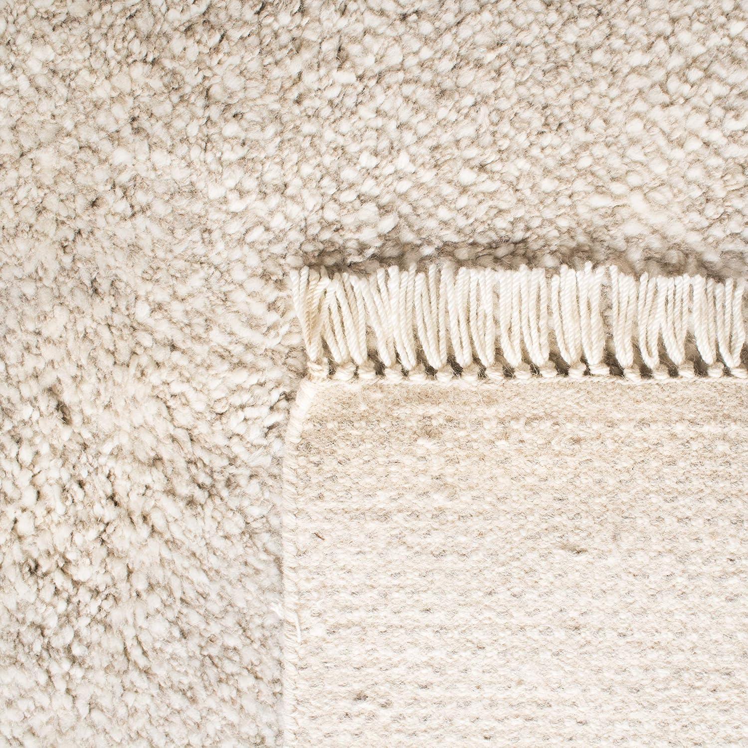 SAFAVIEH Casablanca Claud Solid Wool Runner Rug, Beige, 2'3" x 8'