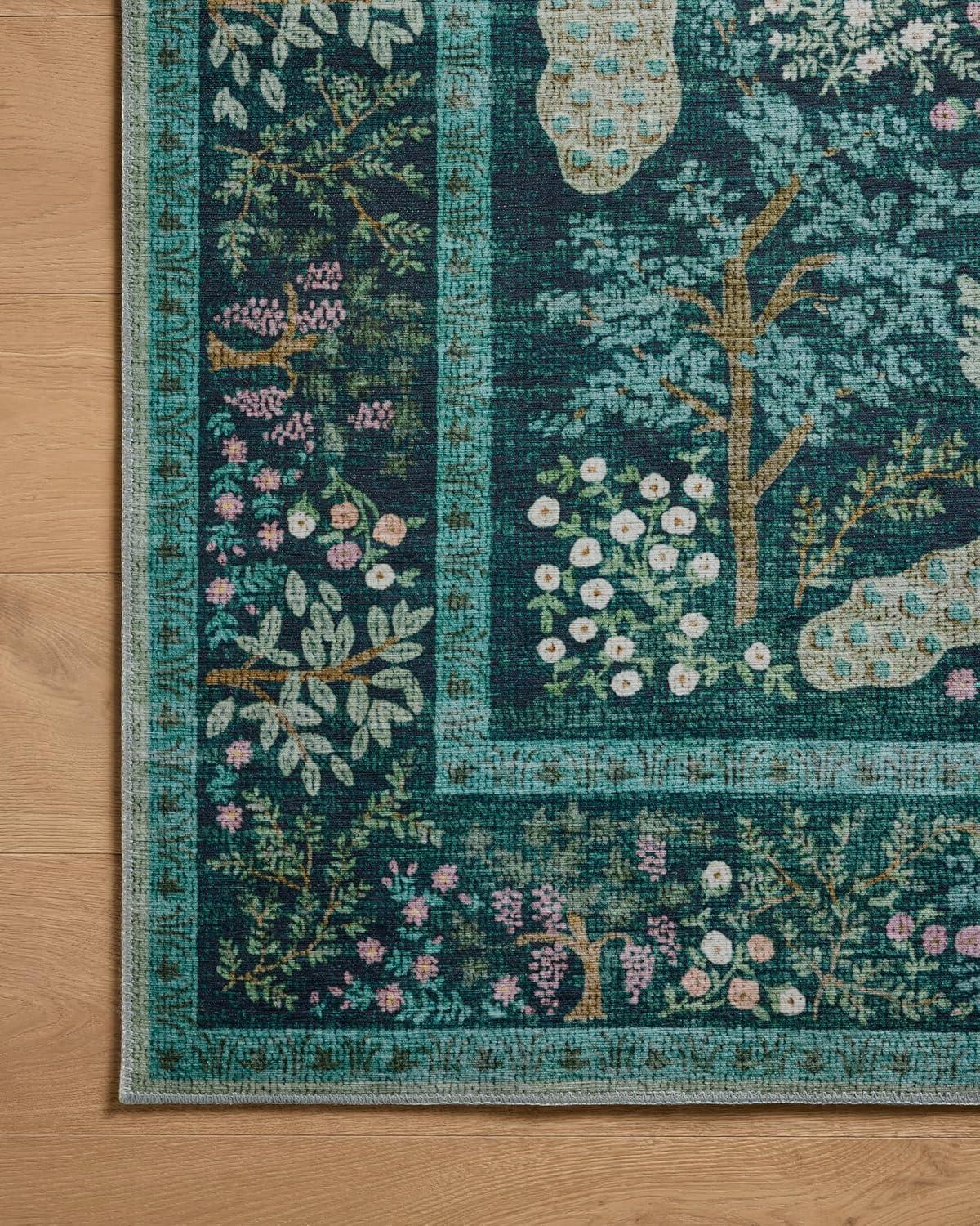 Rifle Paper Co. x Loloi Canopy Teal Area Rug