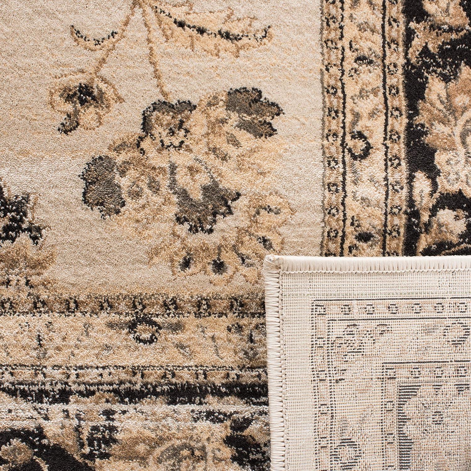 SAFAVIEH Vintage Jessamine Traditional Area Rug, Ivory/Black, 4' x 5'7"