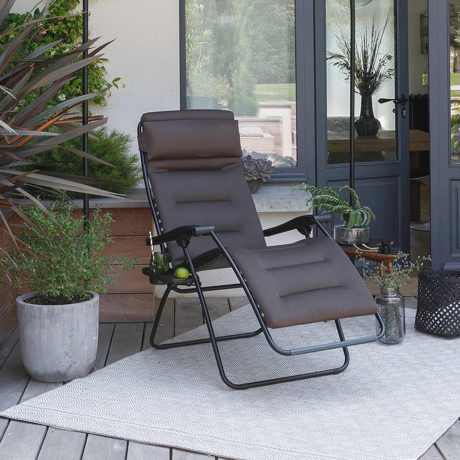 Lafuma Lafuma RSXA Clip XL Air Comfort Zero Gravity Chair - Extra Large Padded Outdoor Folding Recliner & Patio Lounger