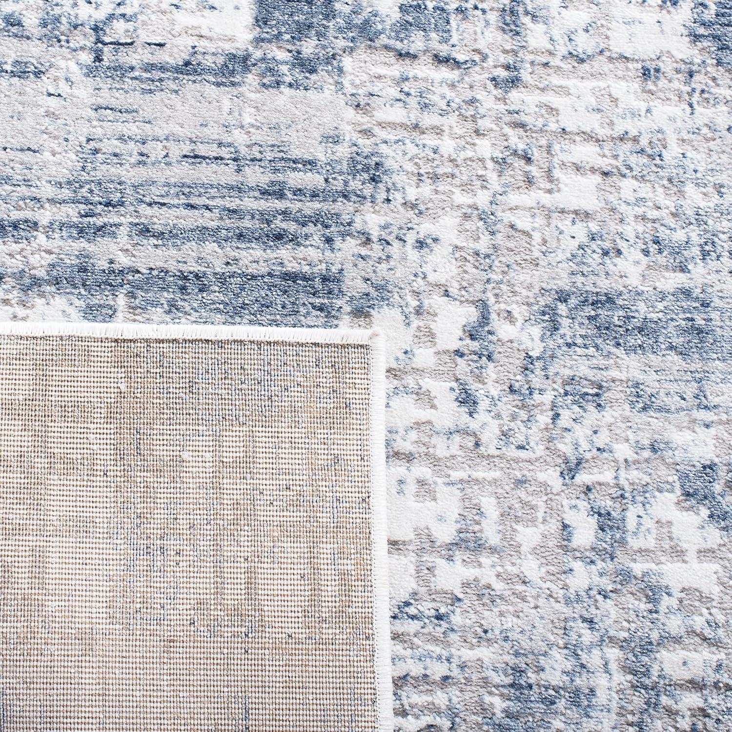 SAFAVIEH Amelia Carrie Abstract Distressed Area Rug, Blue/Grey, 10' x 14'