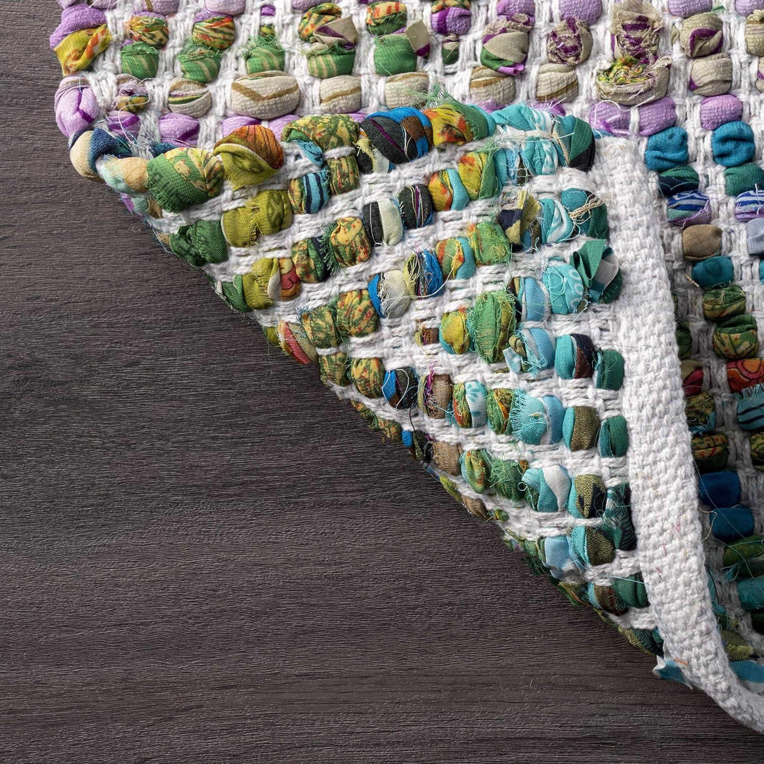 nuLOOM Rochell Handwoven Chevron Runner Rug, 2' 6" x 10', Green