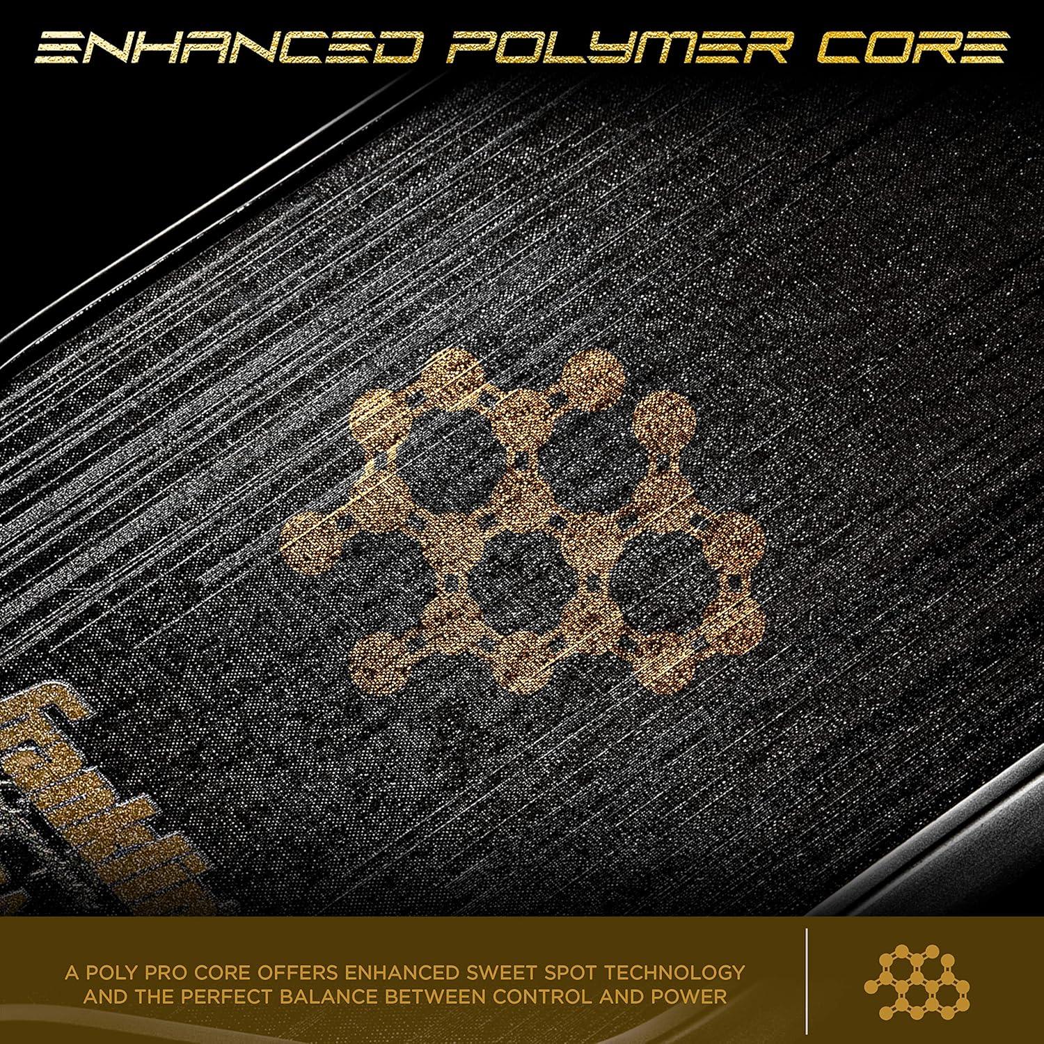 Franklin Sports Pro Pickleball Paddles - Signature Series STK Carbon Fiber Pickleball Paddle - USA Pickleball (USAPA) Approved Tournament Paddle - Polypropylene Core Pro Paddles - 14.5mm 16mm Cores 17mm