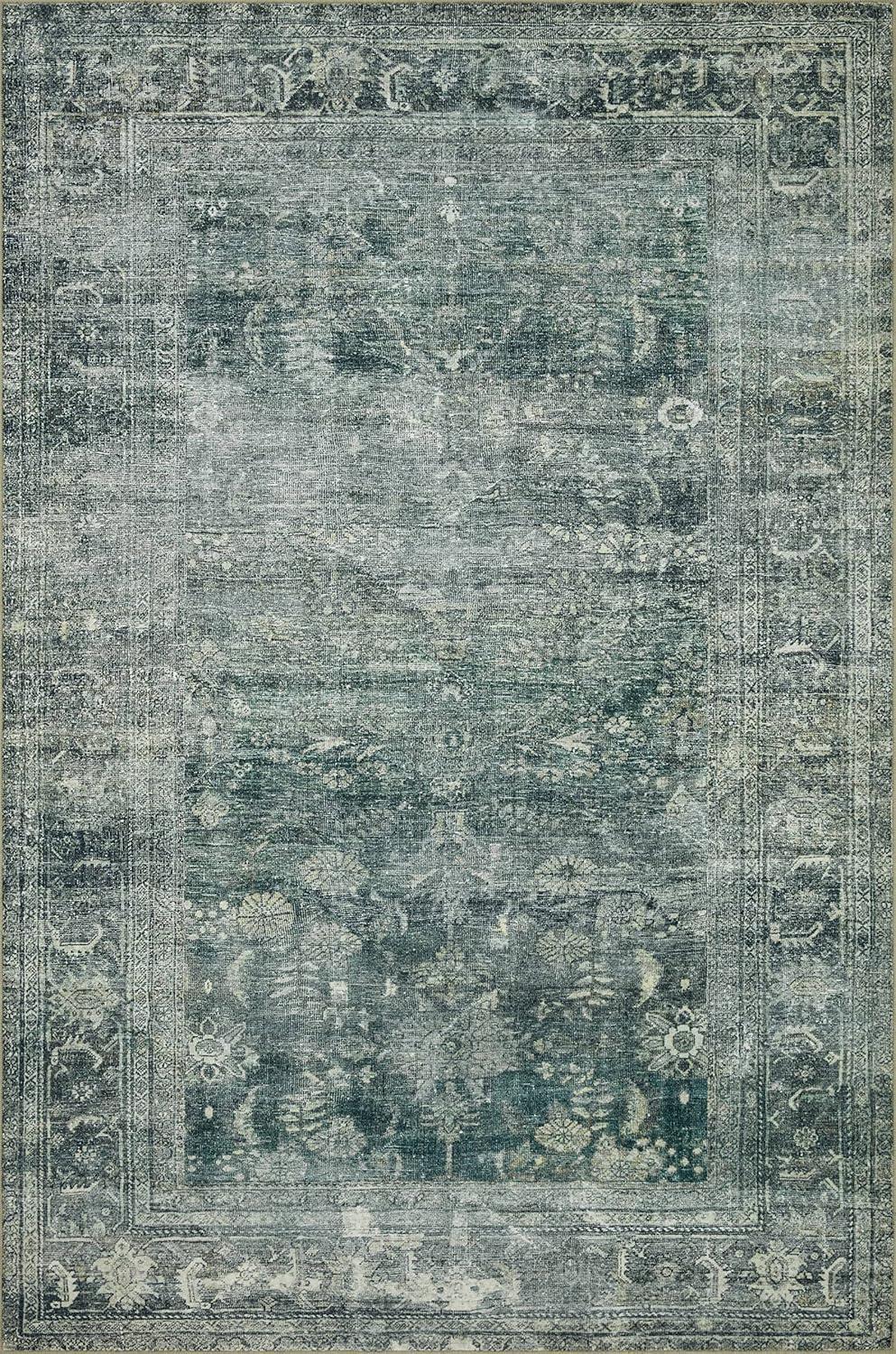 Magnolia Home By Joanna Gaines X Loloi Banks Machine Washable Blue / Lagoon Area Rug