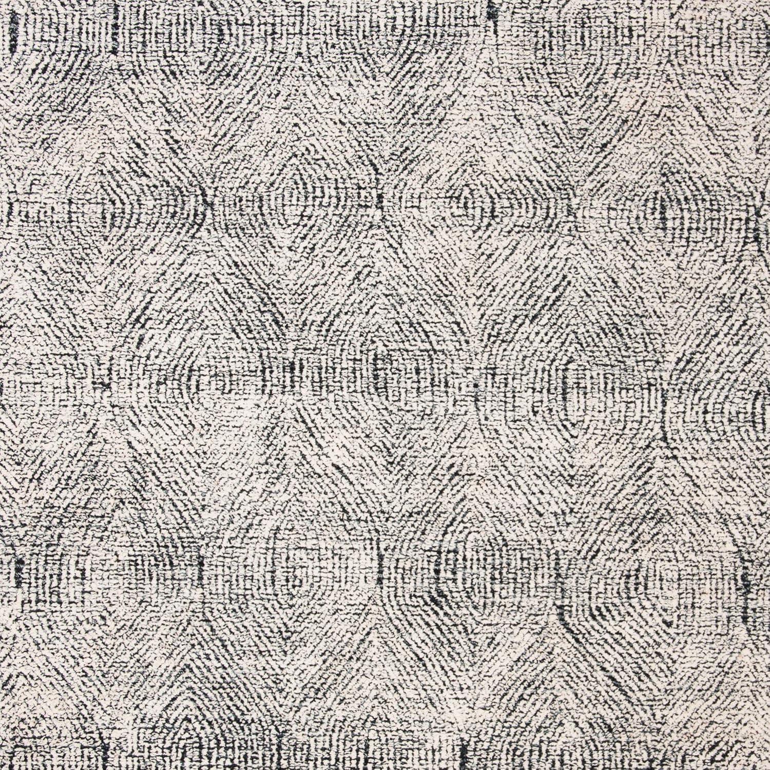 Abstract ABT340 Handmade Indoor Area Rug - Ivory/Chocolate - 8'x10' - Safavieh