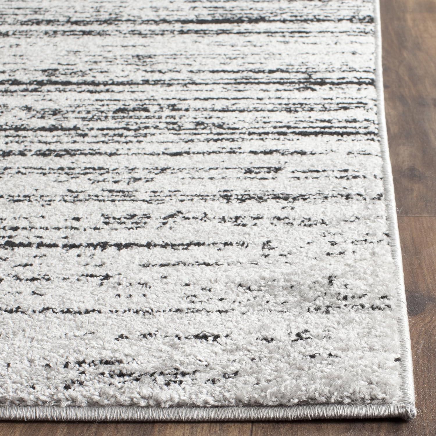 SAFAVIEH Adirondack Esmond Abstract Area Rug, Silver/Black, 9' x 12'