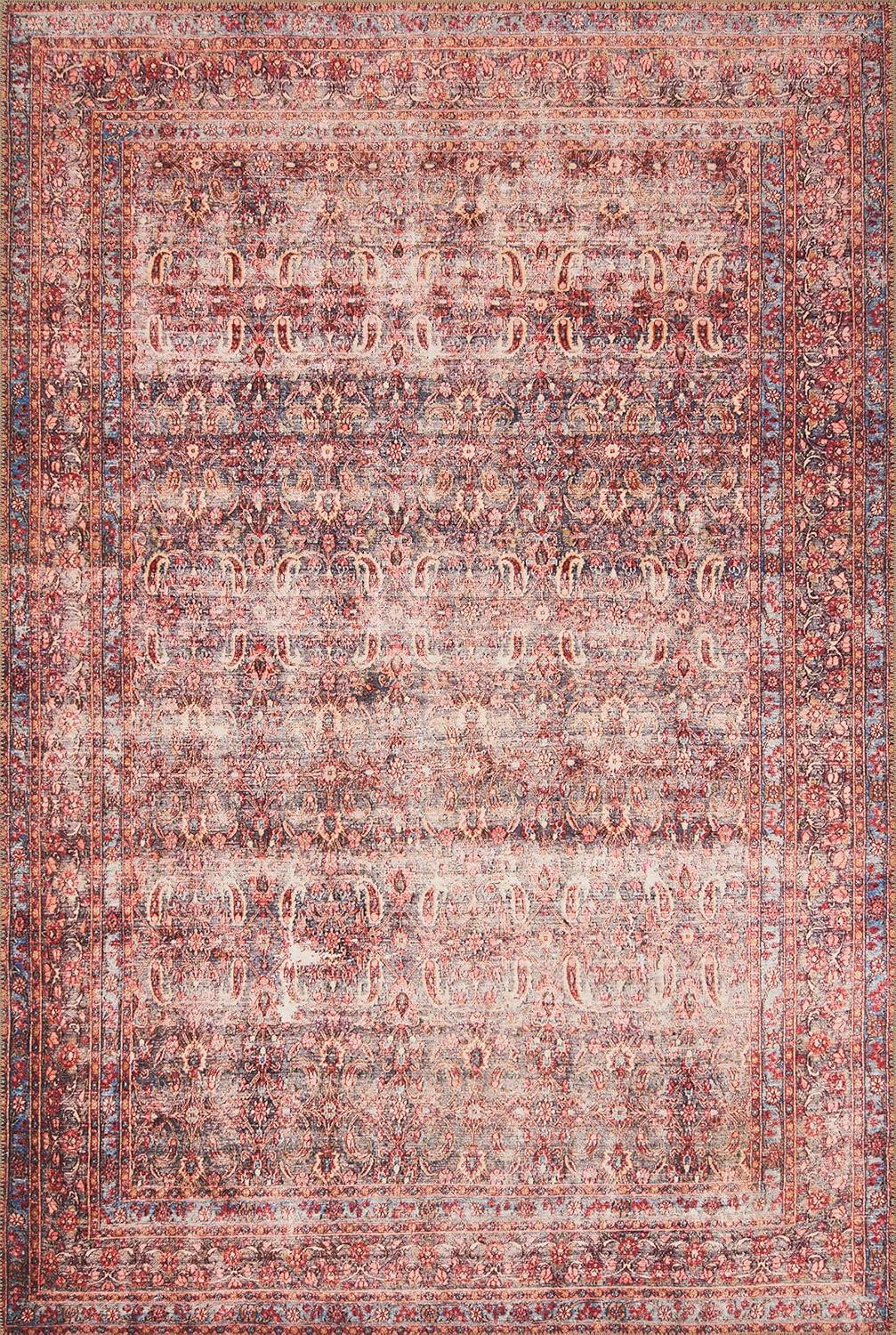 Loloi Loren Collection LQ-05 Eggplant/Crimson 2'-3" x 3'-9" Accent Rug
