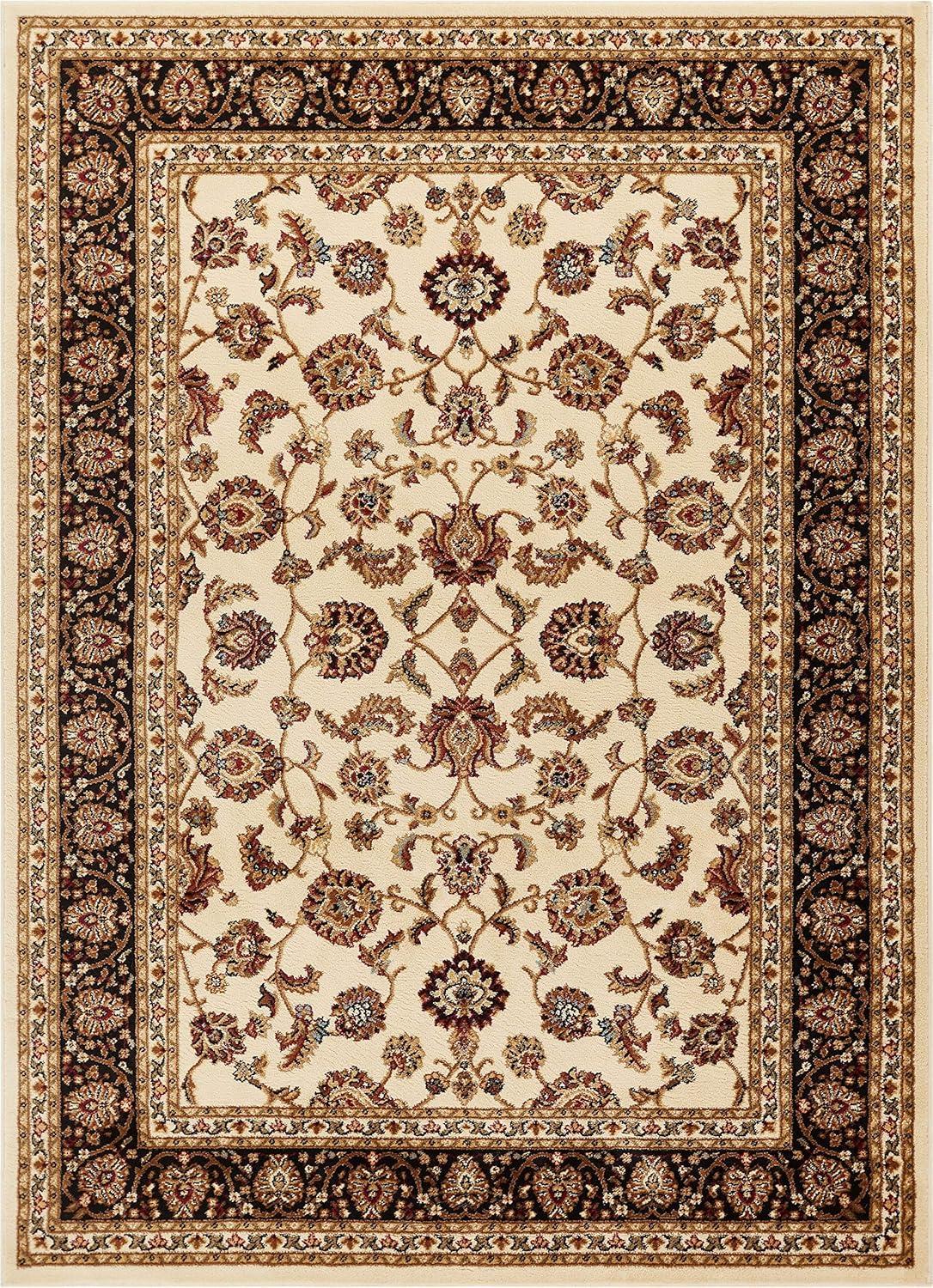 Well Woven Barclay Sarouk Traditional Oriental Panel Black 3'11" x 5'3" Area Rug