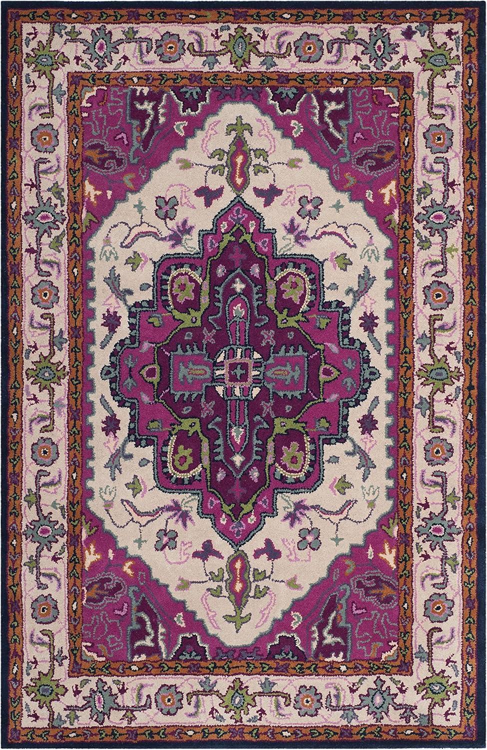 Bellagio BLG541 Hand Tufted Accent Rug - Ivory/Pink - 3'x5' - Safavieh.