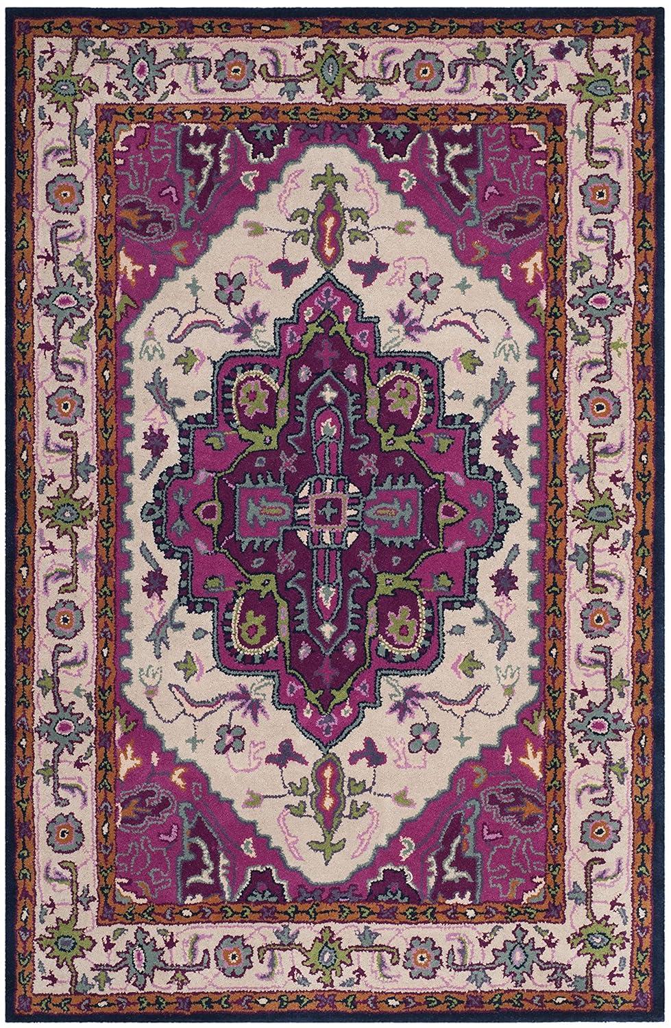 Bellagio BLG541 Hand Tufted Accent Rug - Ivory/Pink - 3'x5' - Safavieh.