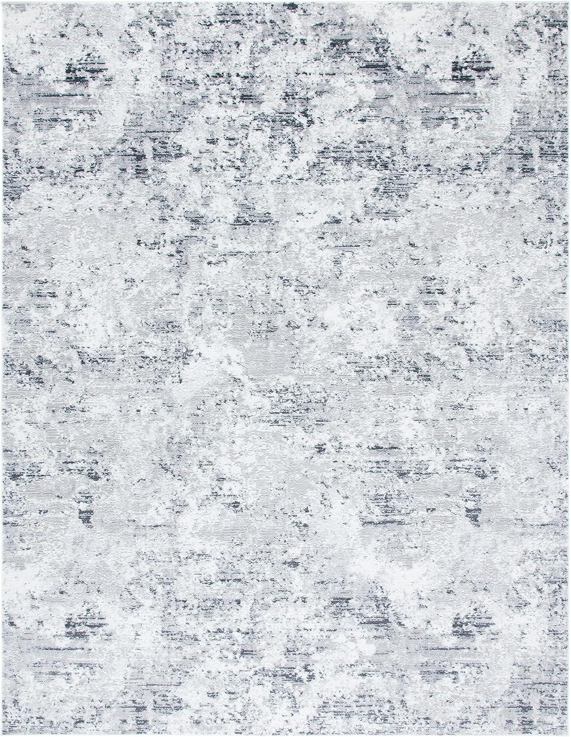 SAFAVIEH Amelia Alastar Abstract Distressed Area Rug, Grey/Ivory, 9' x 12'