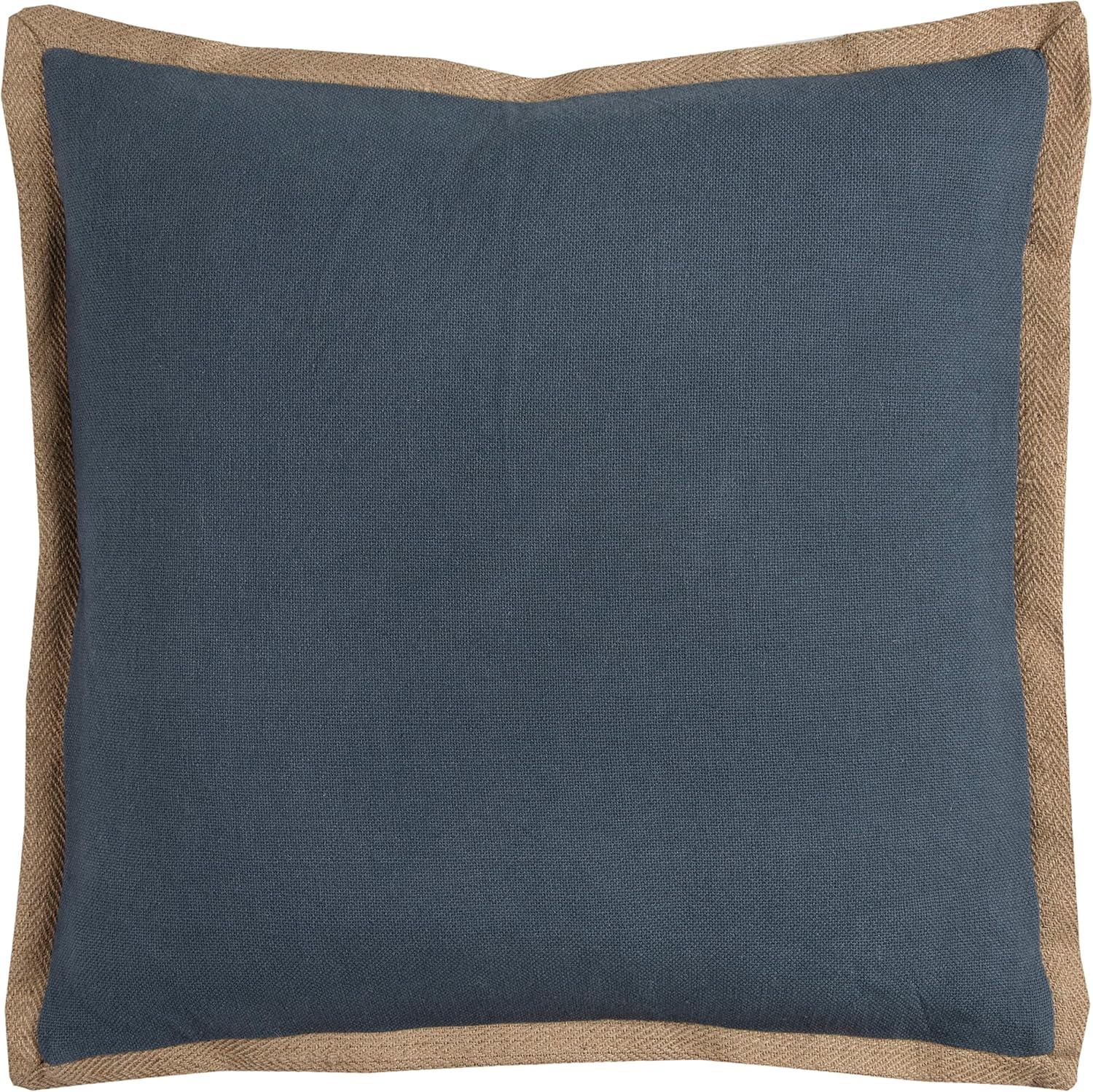 Rizzy Home Solid Cotton Jute Decorative Pillow