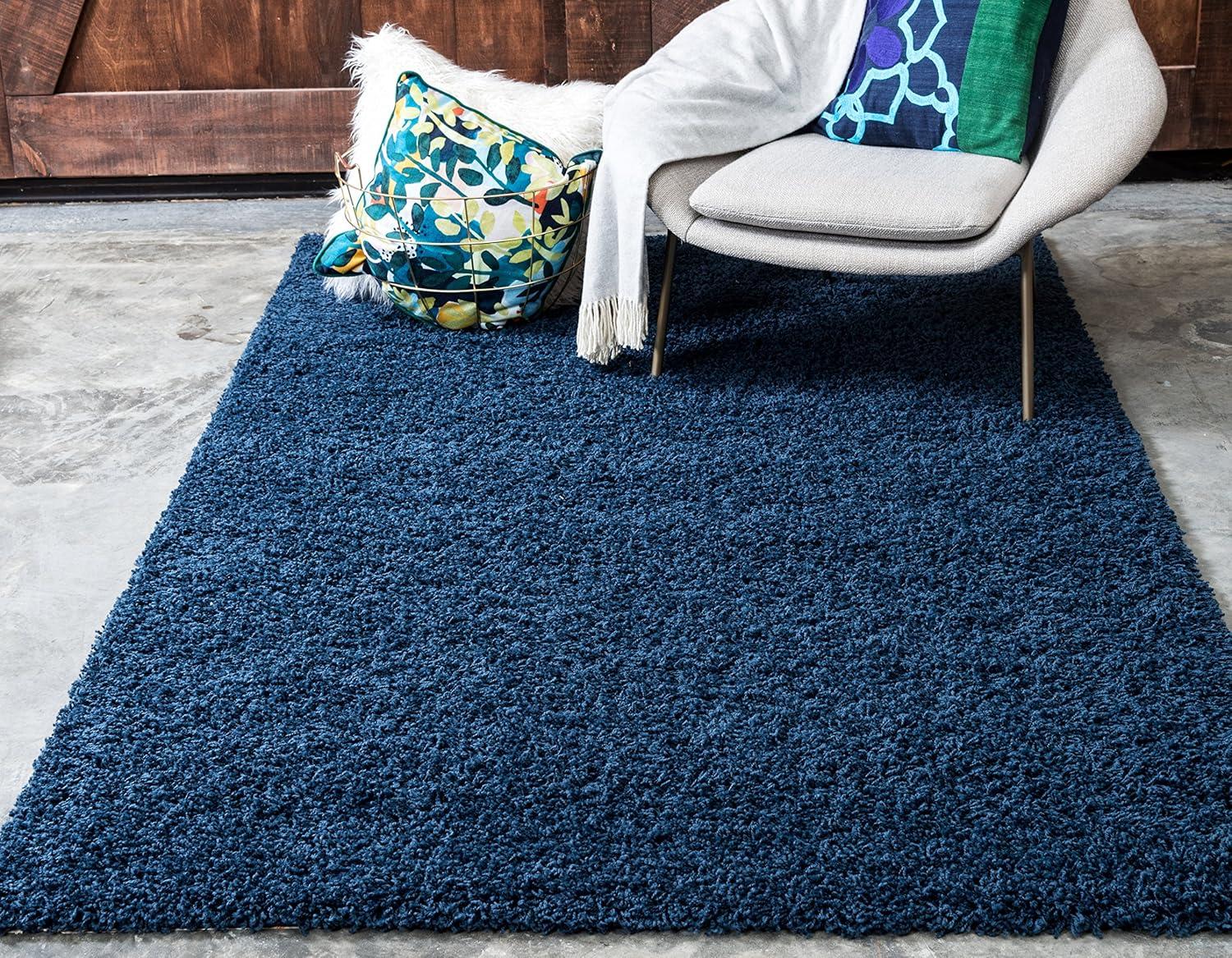 Unique Loom Solid Shag Solid Indoor Woven Area Rug