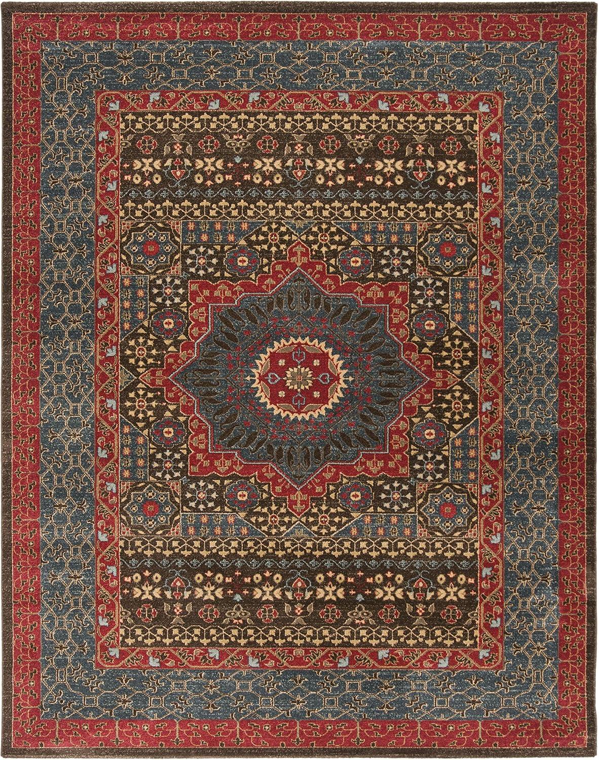 Mahal MAH620 Power Loomed Indoor Area Rug - Navy/Red - 8'x11' - Safavieh.