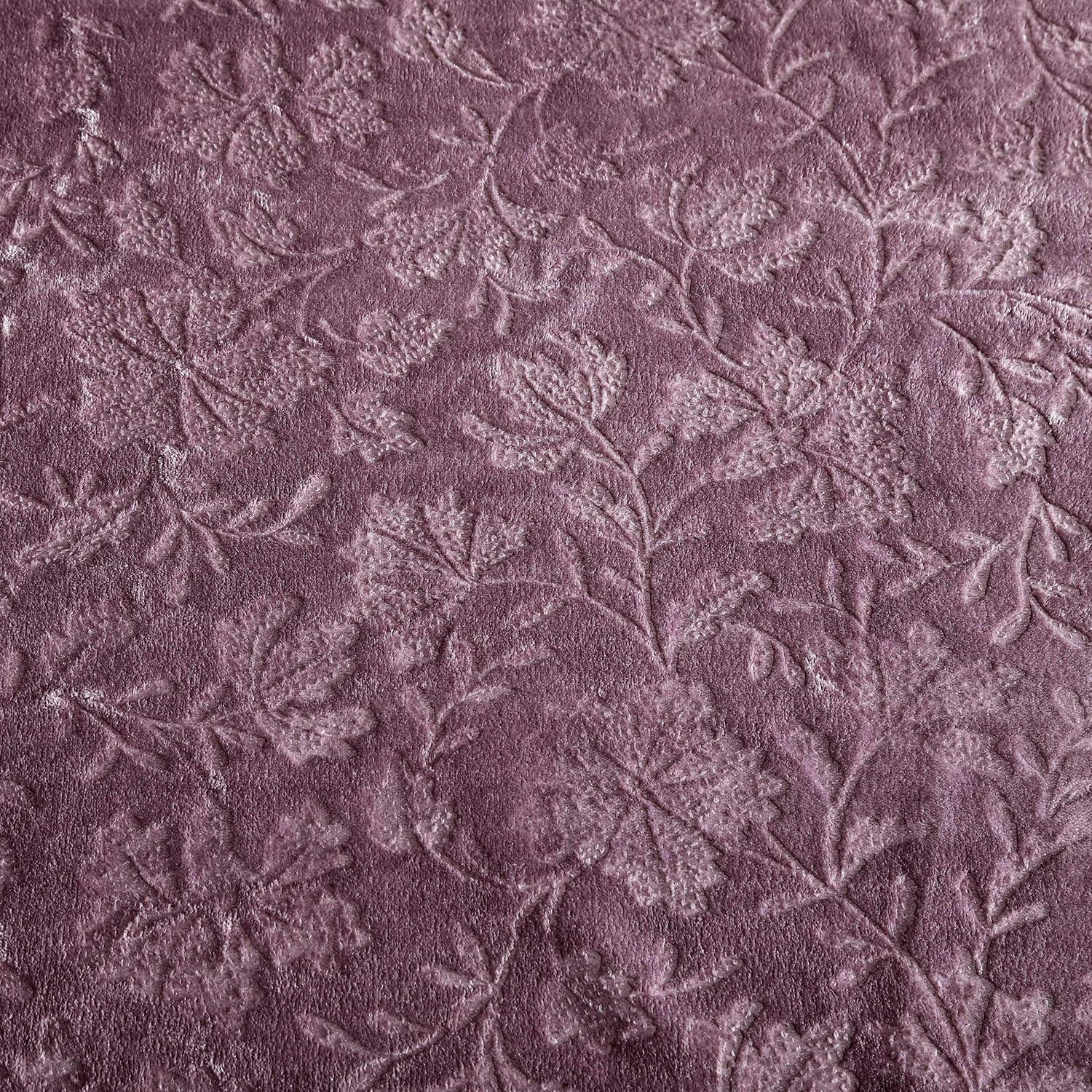 Eddie Bauer Eddie Bauer Woodblock Floral Embossed Signature Plush Throw Blanket
