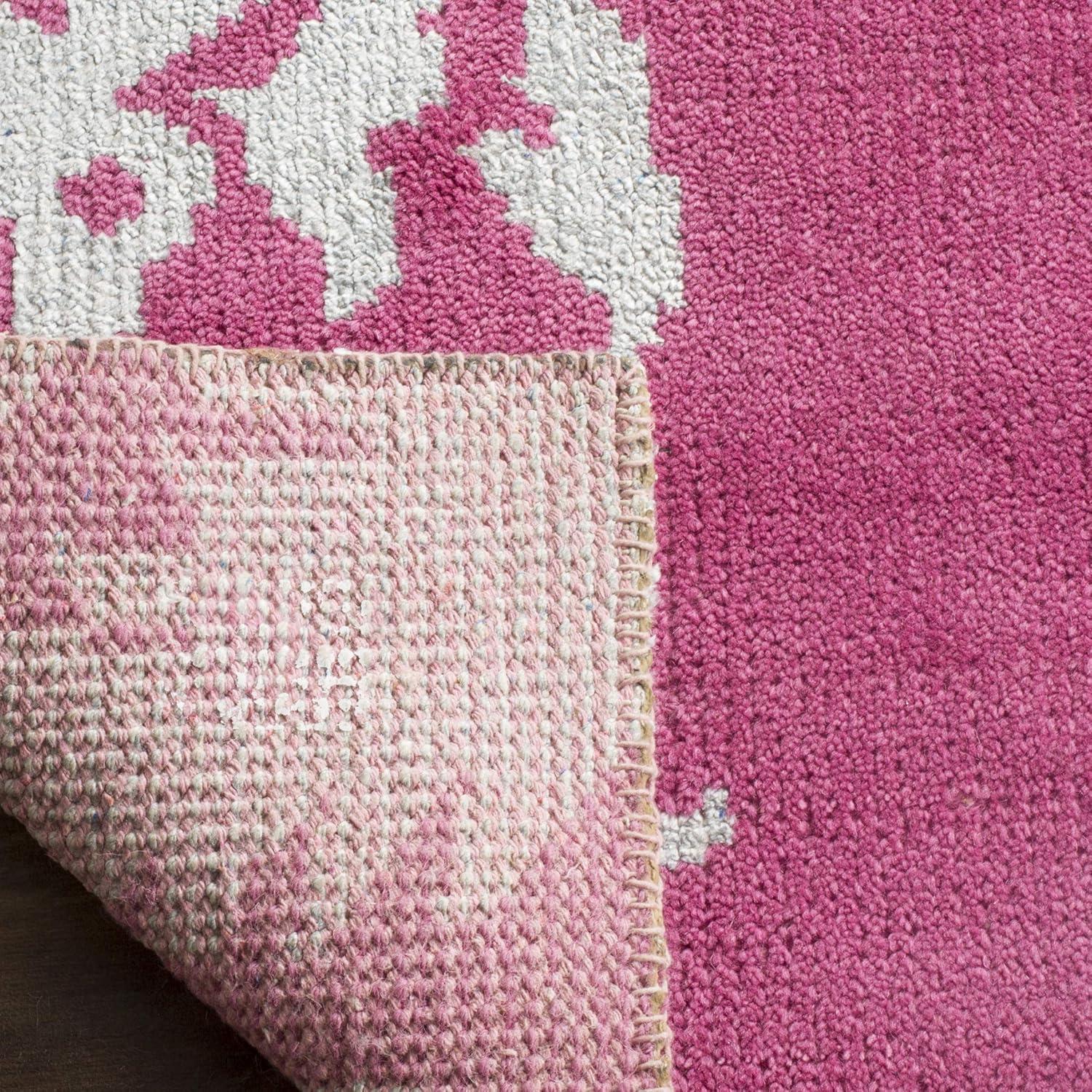 Stone Wash STW235 Hand Knotted Area Rug - Fuchsia - 8'x10' - Safavieh.