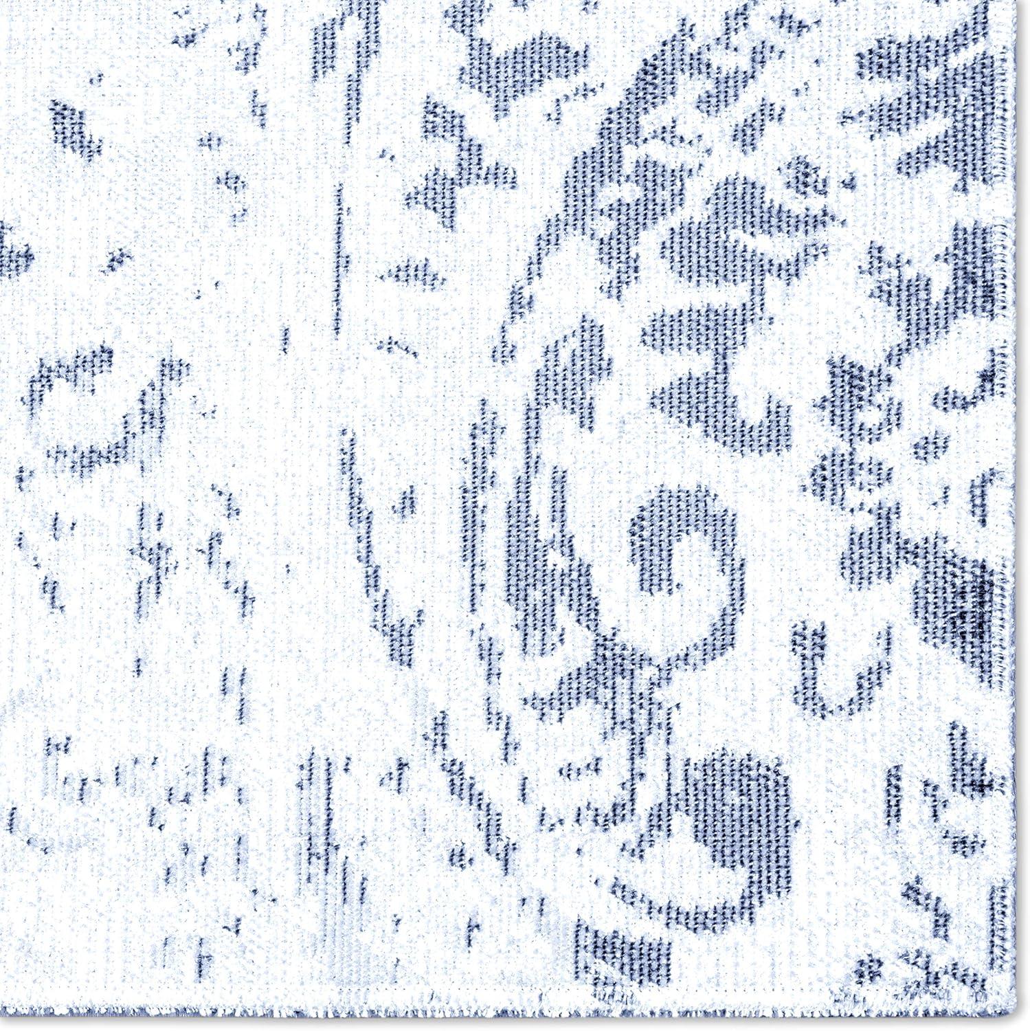 Nicole Miller New York Patio Sofia Juniper Paisley Indoor/Outdoor Area Rug, Ivory/Blue