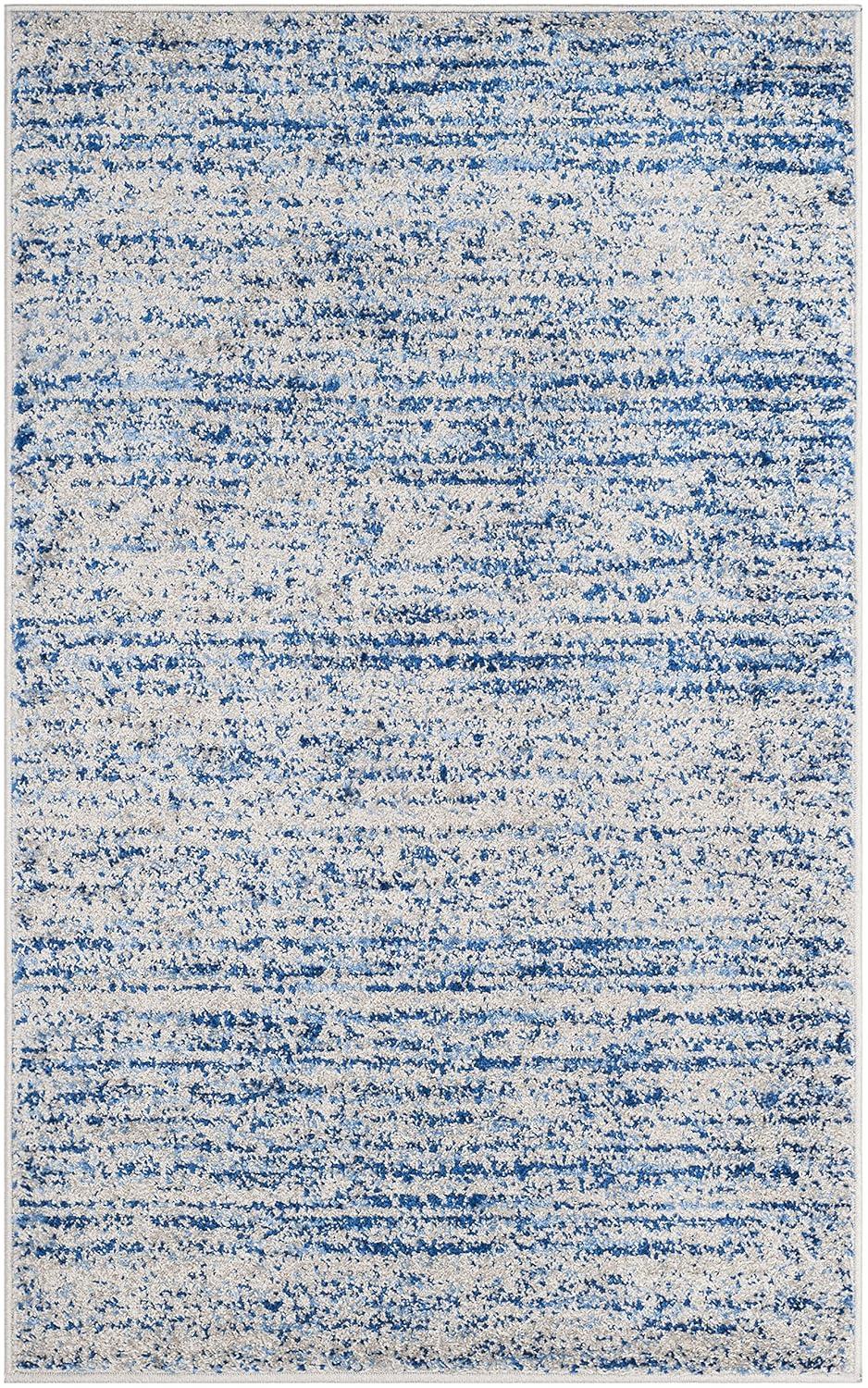 Adirondack ADR117 Machine Made Indoor Accent Rug - Blue/Silver - 3'x5' - Safavieh