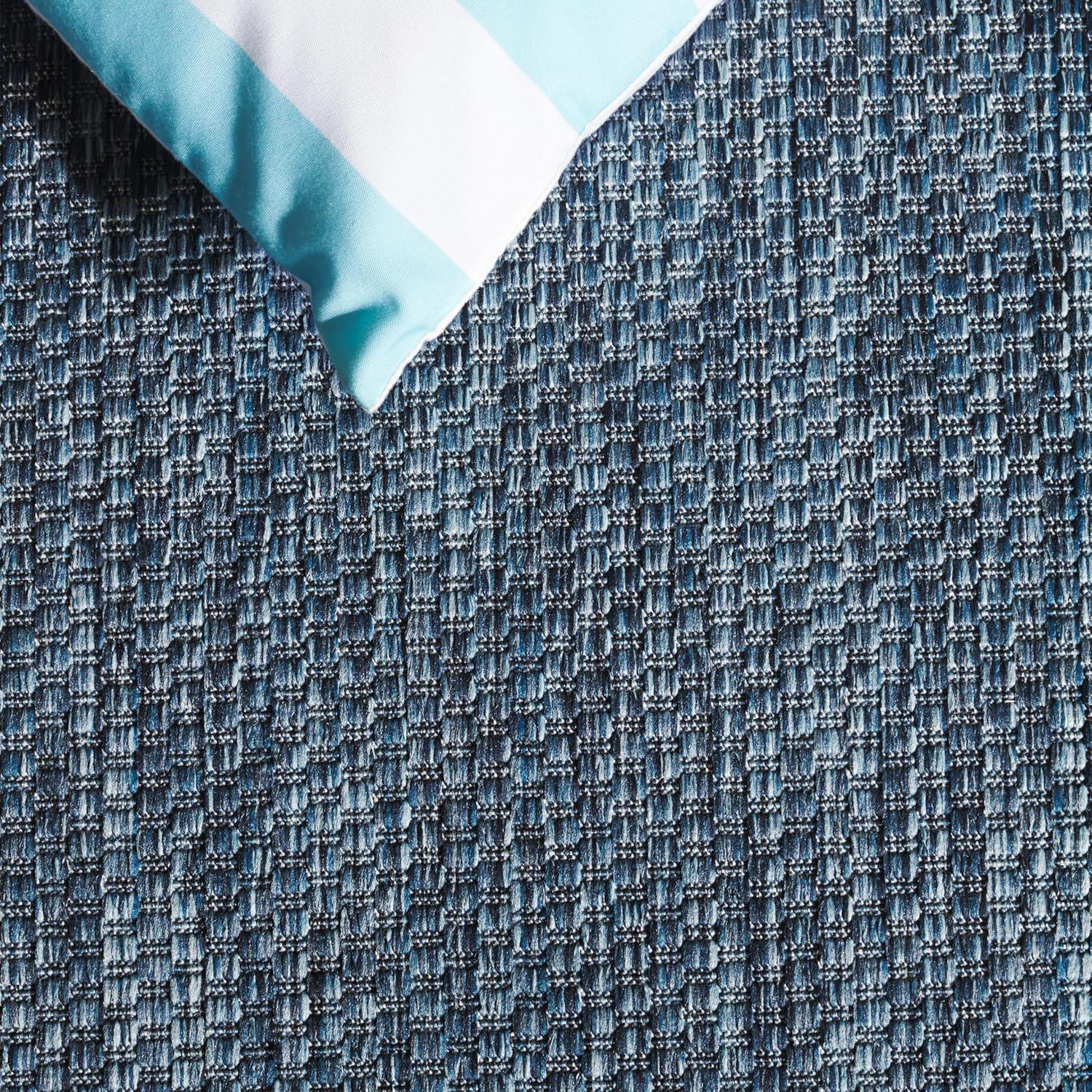 Beach House BHS260 Machine Made Loomed Area Rug - Navy - 6'-7" X 6'-7"  Square - Safavieh