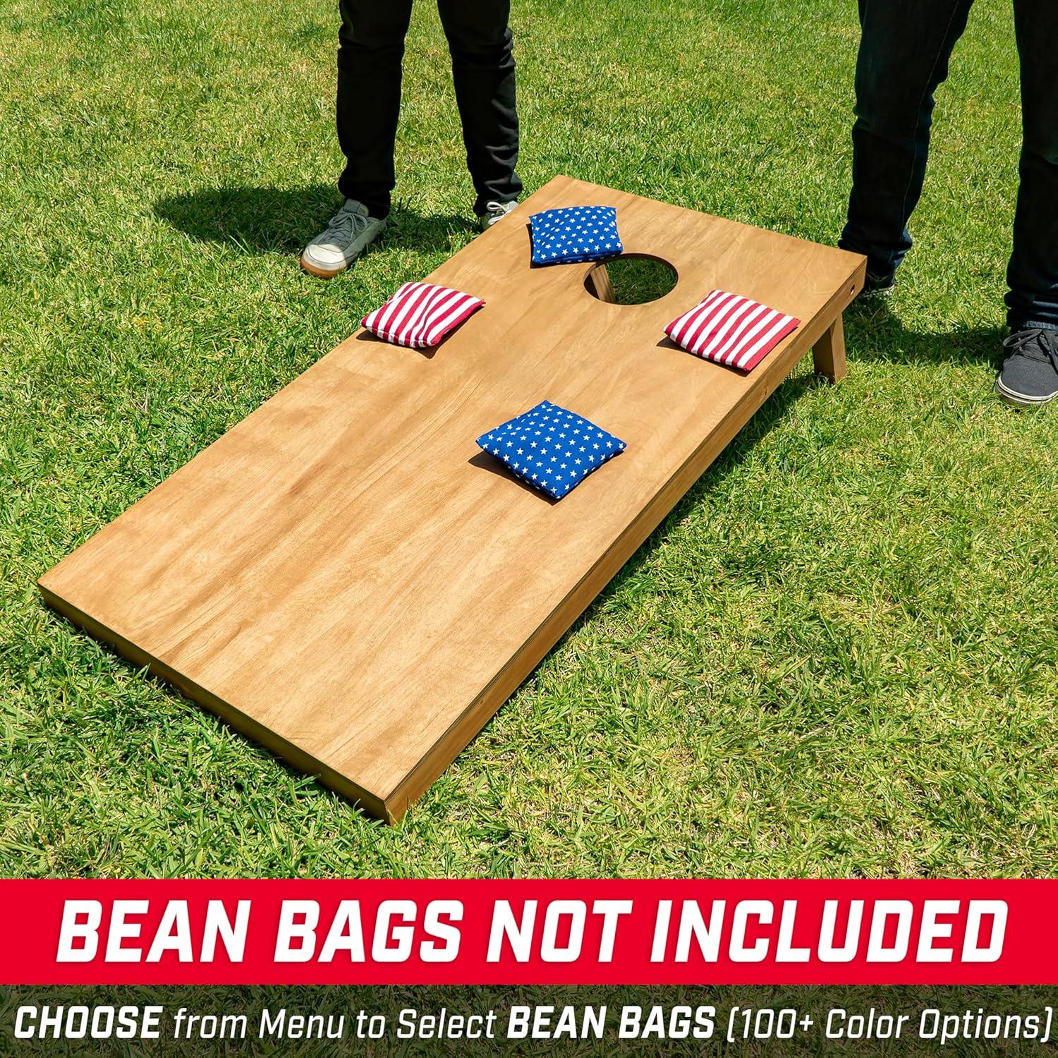 2' x 4' Solid Wood Cornhole Set with Carrying Case