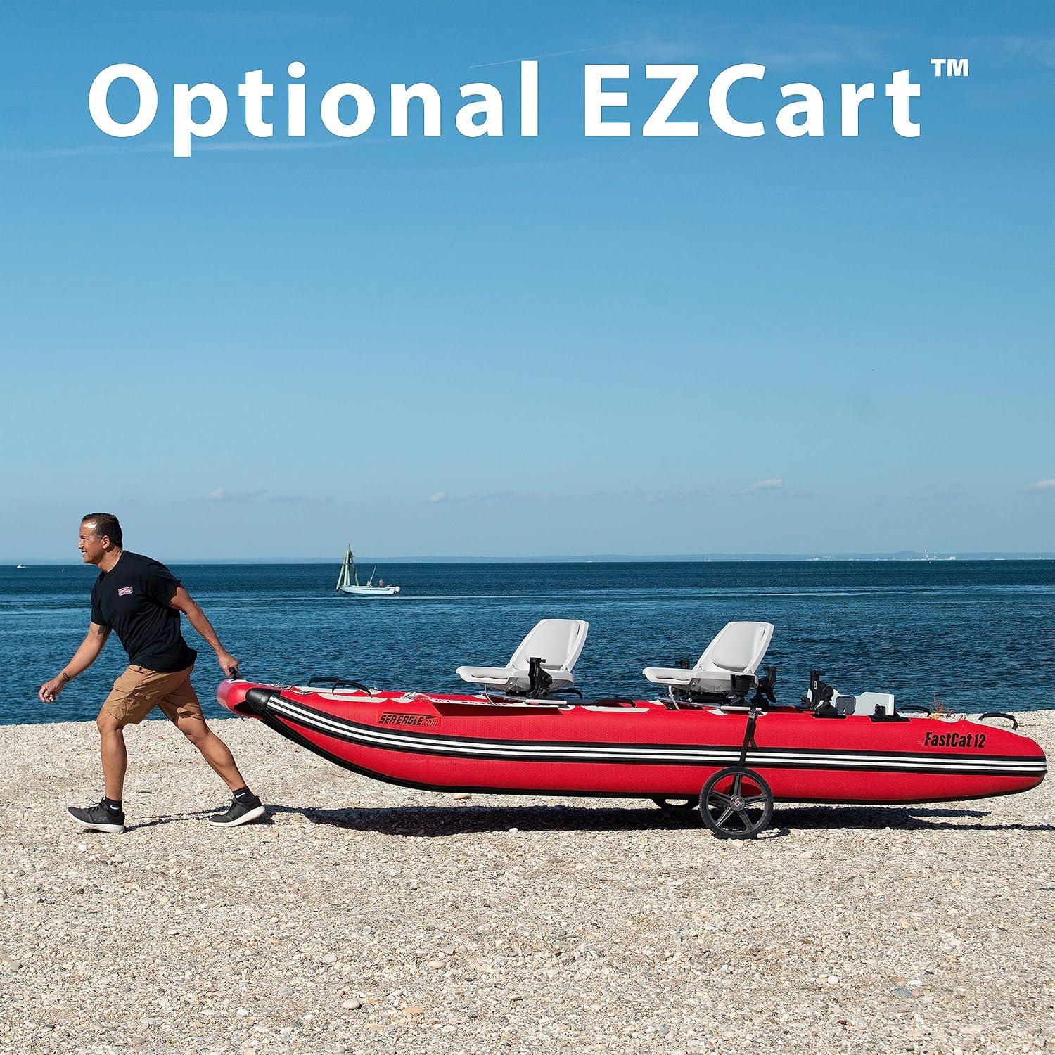Sea Eagle FastCat12 Red Inflatable Catamaran Boat