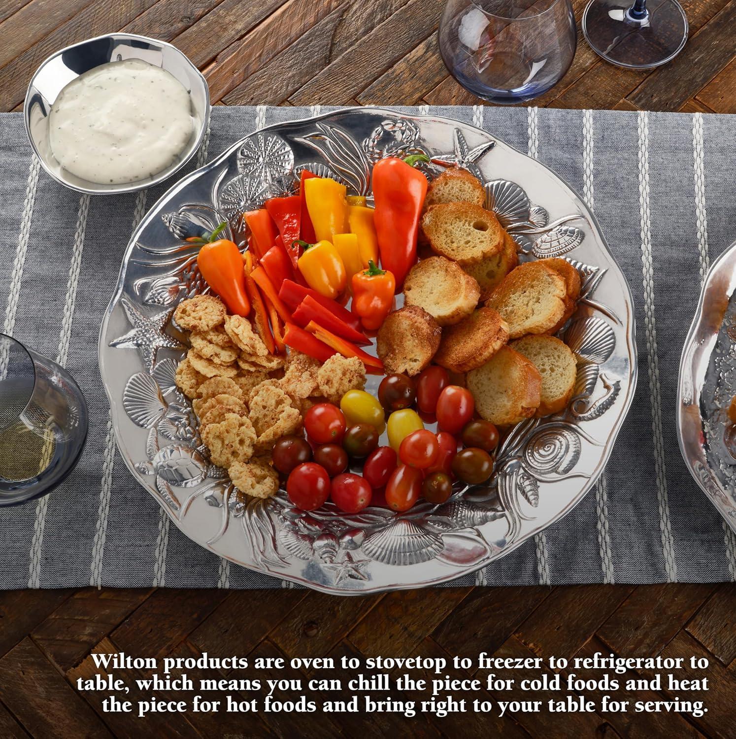 Wilton Armetale Wilton Armetale Coastal Medium Round Serving Bowl, 11.5-Inch -
