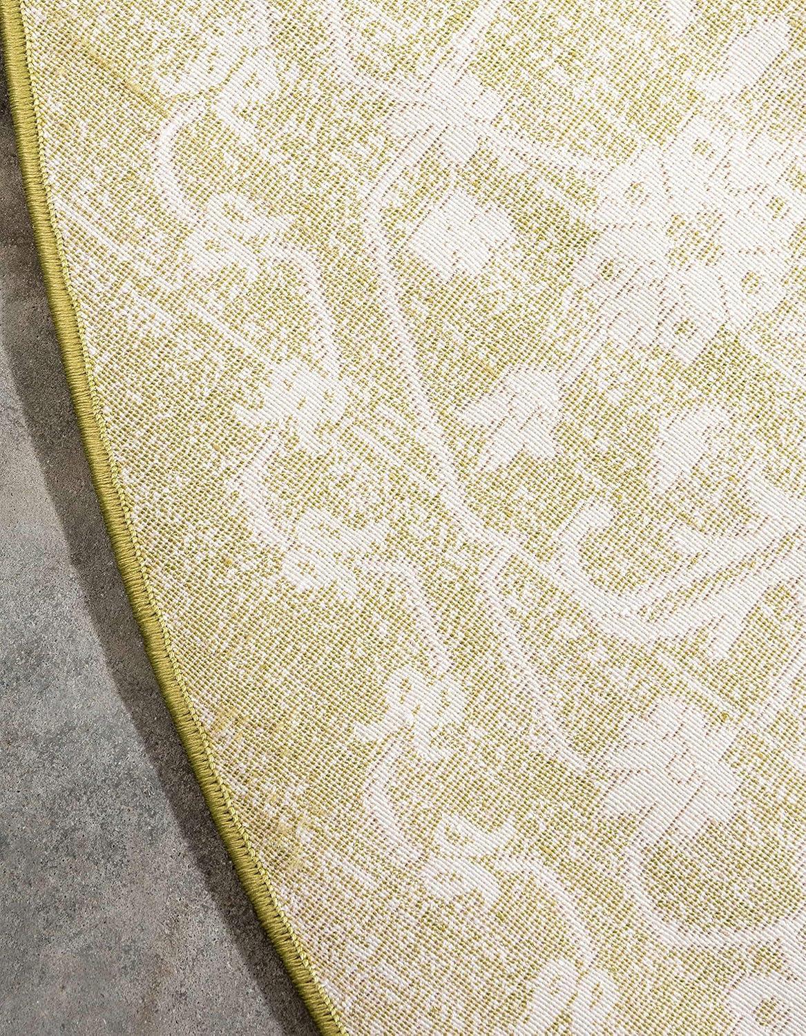 Unique Loom New Classical Collection Area Rug - Olympia (8'  Round Light Green/Ivory)