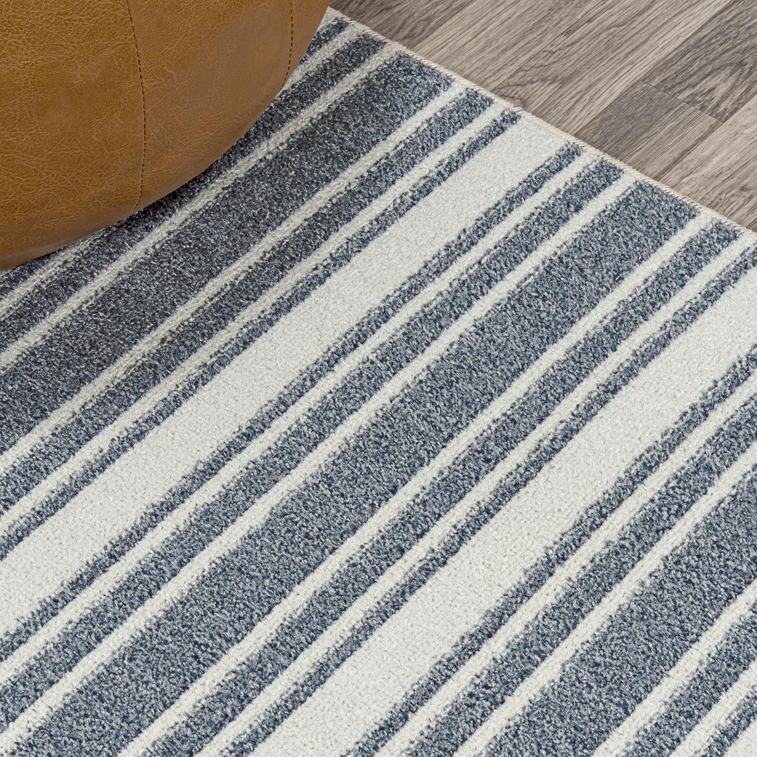 JONATHAN Y Fawning Two-Tone Striped Classic Low-Pile Machine-Washable Area Rug