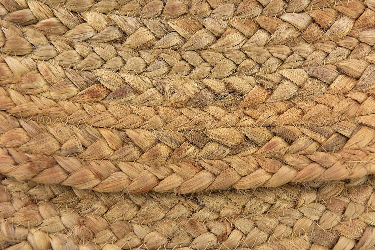 Unique Loom Braided Jute Dhaka Solid Indoor Braided Area Rug