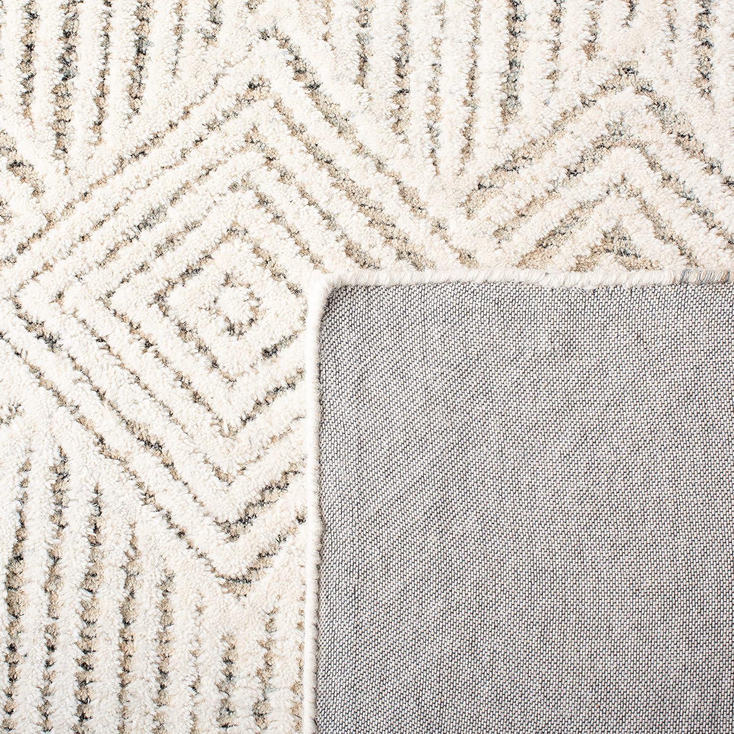 Metro MET401 Hand Tufted Runner Rug - Beige/Ivory - 2'3"x9' - Safavieh.