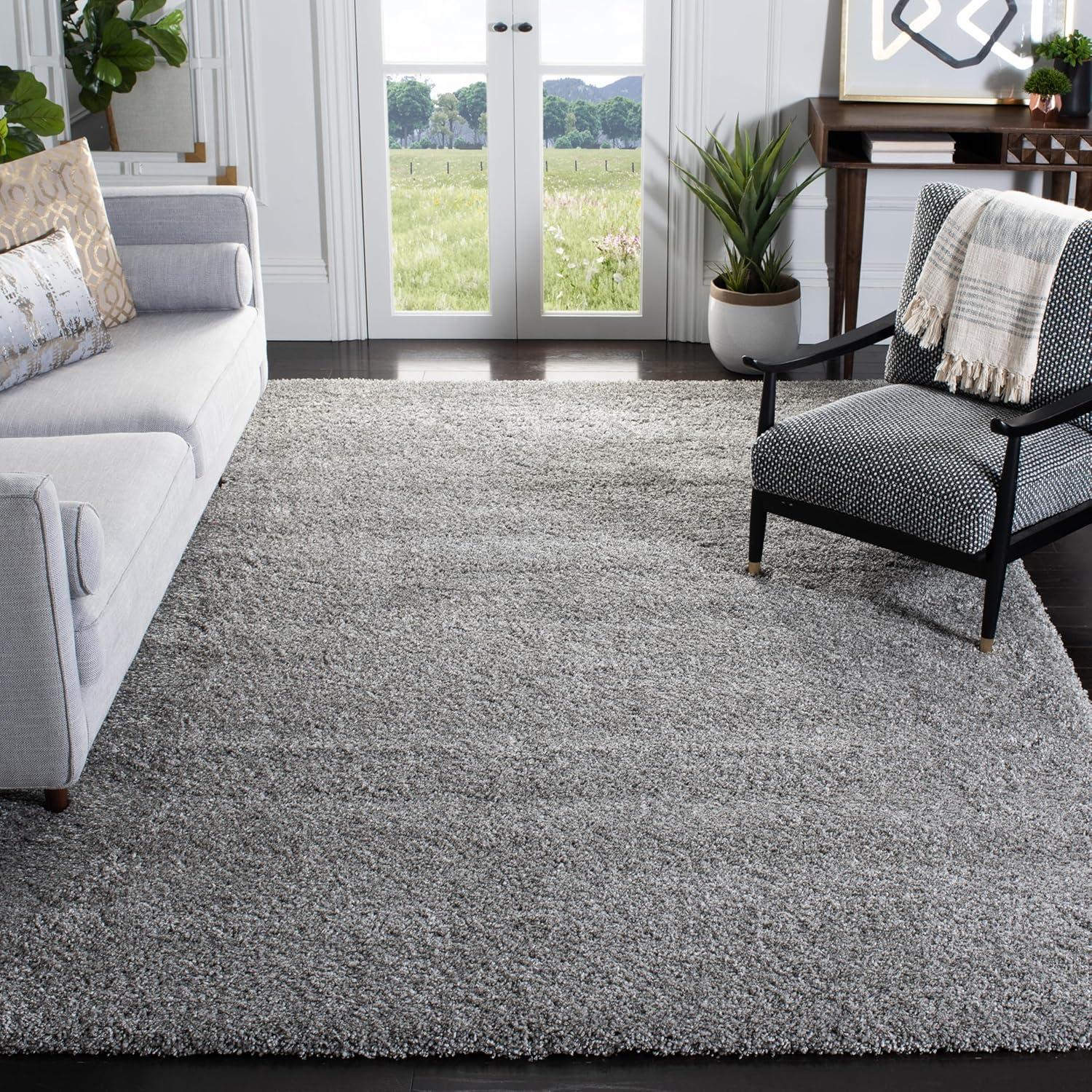 Shag SG151 Power Loomed Indoor Area Rug - Silver - 8'x10' - Safavieh.