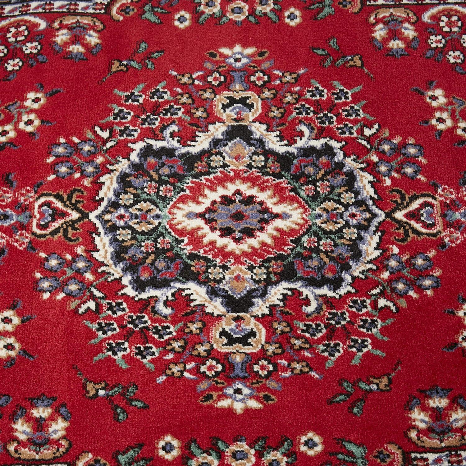 Sakarya Medallion Red & Black 5'x7' Traditional Area Rug