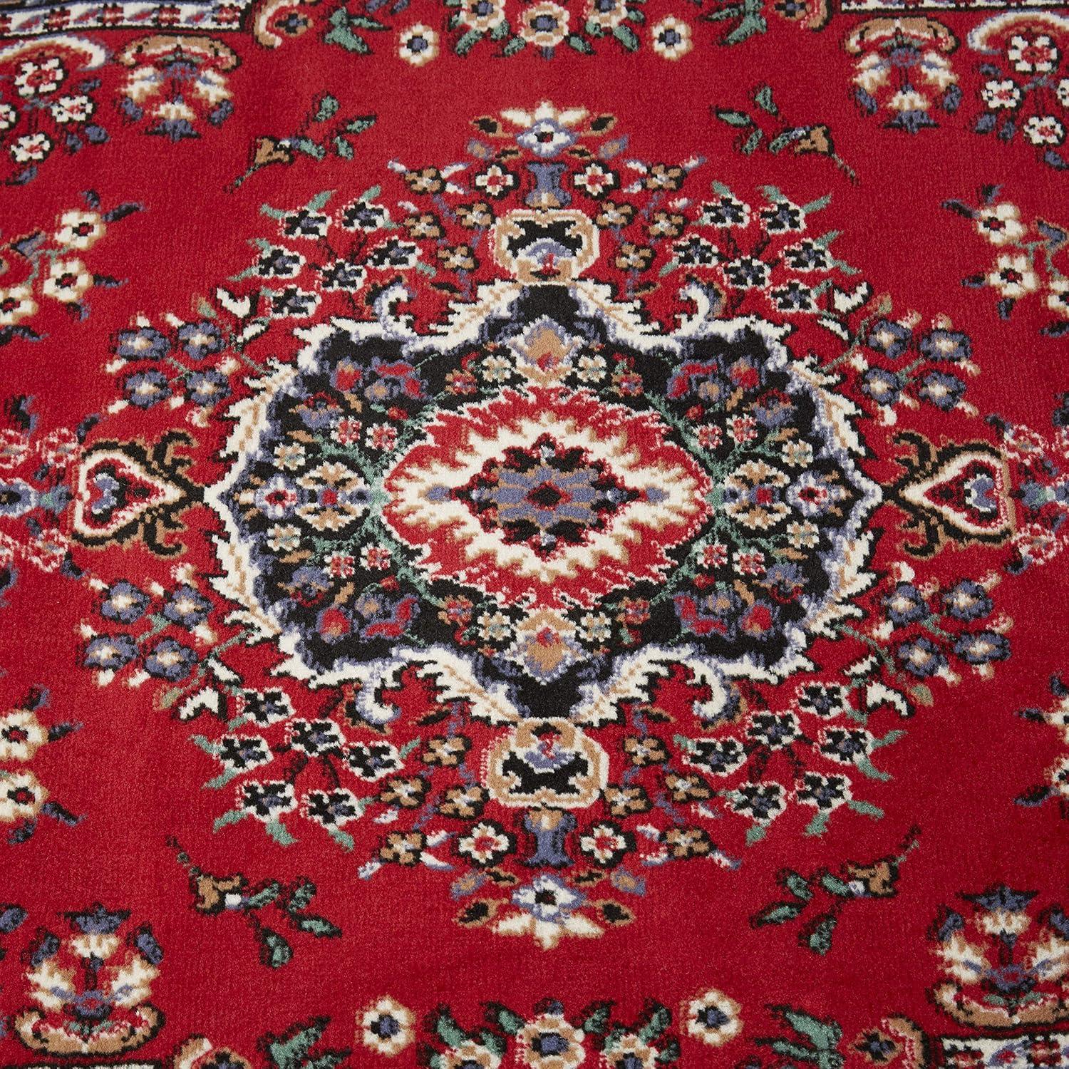 Home Dynamix Premium Sakarya Traditional Medallion Area Rug, Red/Black, 3'7"x5'2"