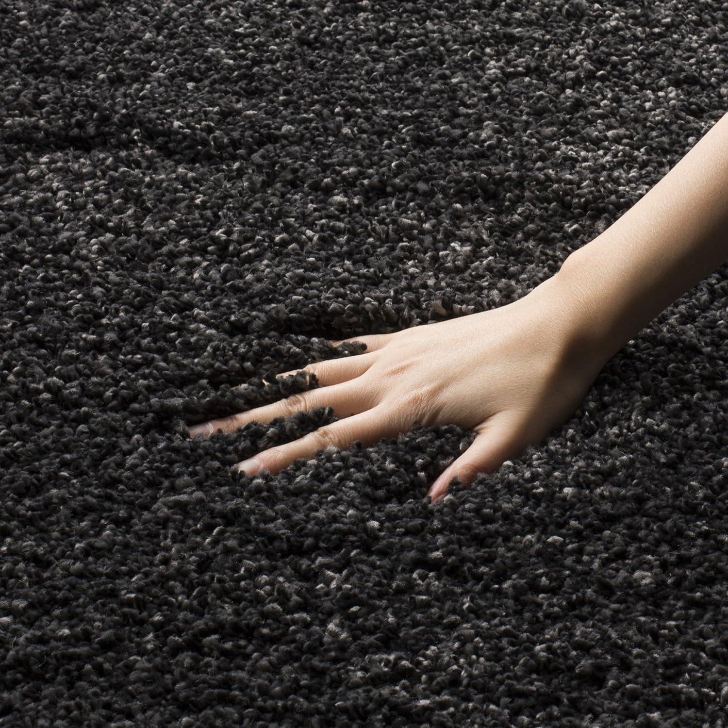Milan Shag SG180 Power Loomed Indoor Area Rug - Dark Grey - 6'x9' - Safavieh