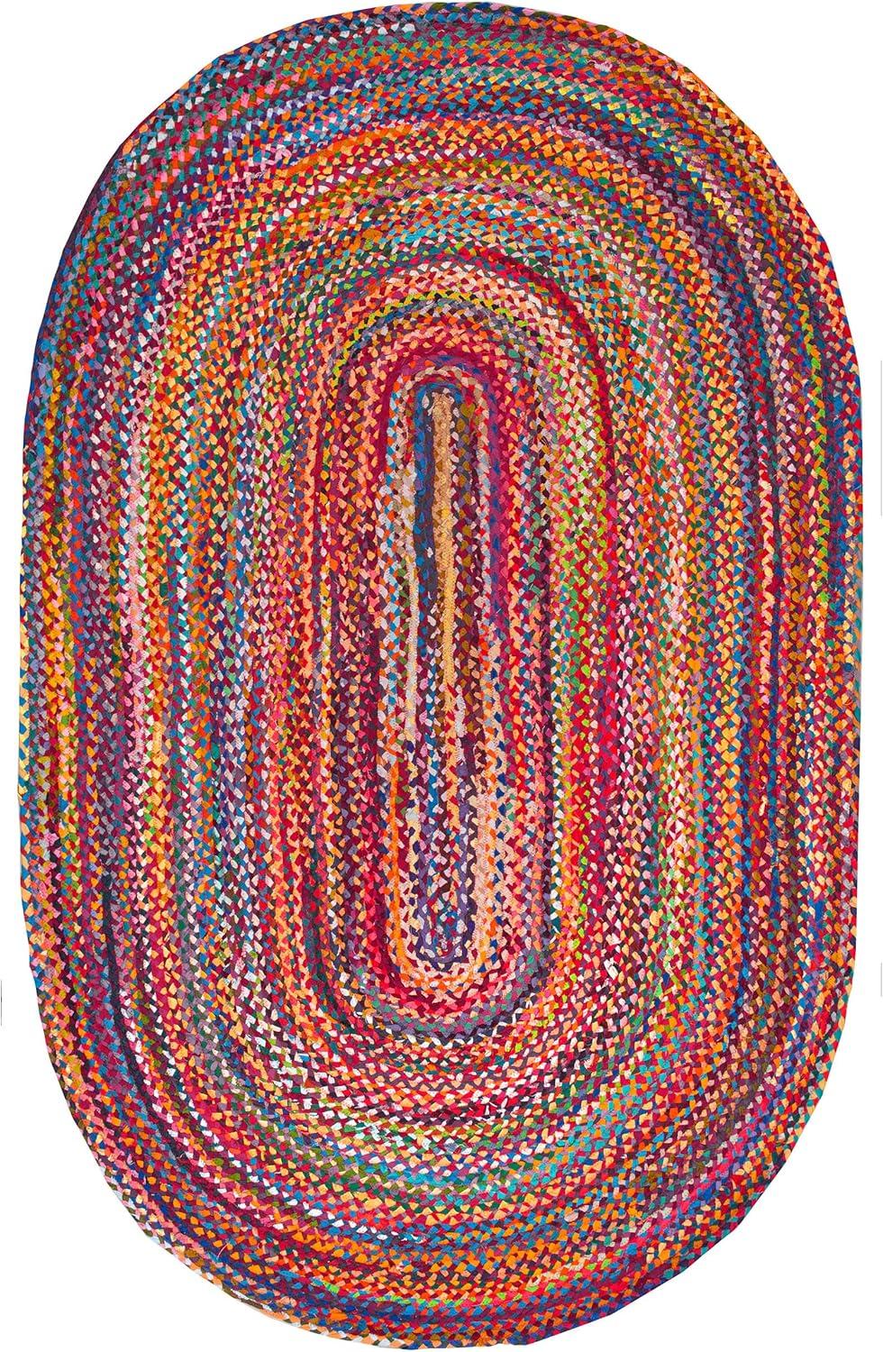 Nuloom Cotton 4' X 6' Oval Area Rugs In Multi Finish 200MGNM04A-406O