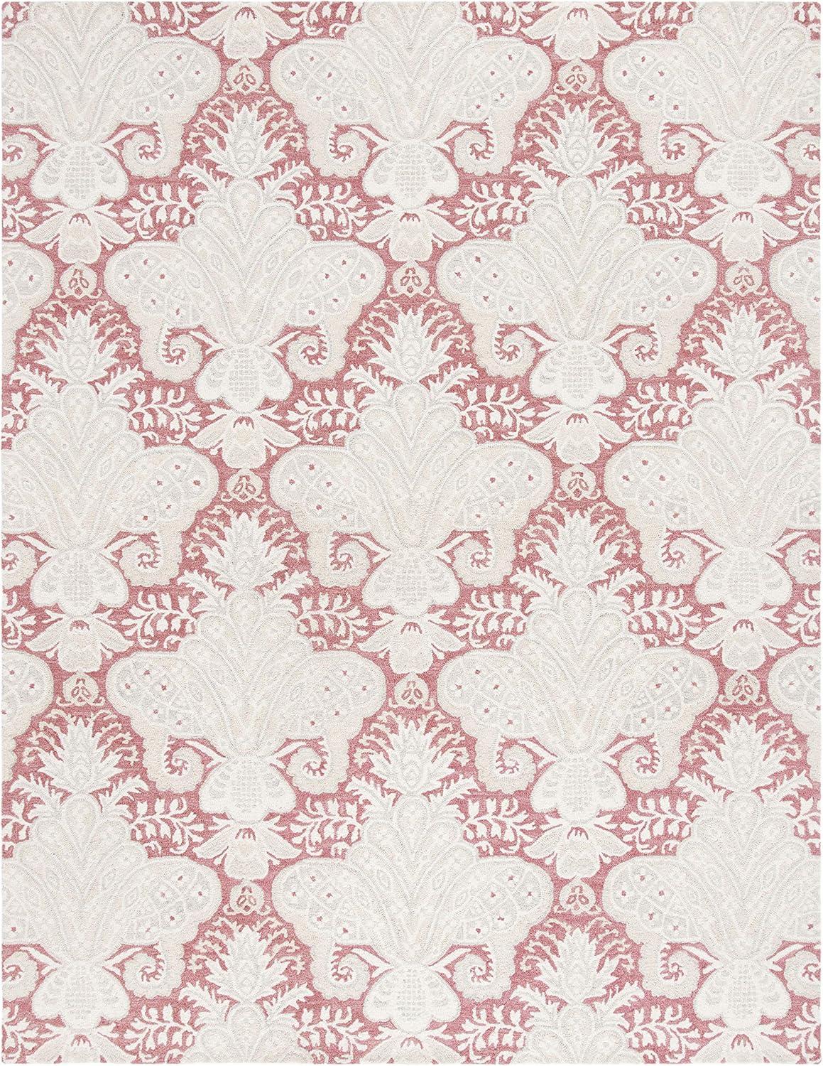 Micro-Loop MLP539 Hand Tufted Area Rug - Pink/Beige - 8'9"x11'9" - Safavieh.