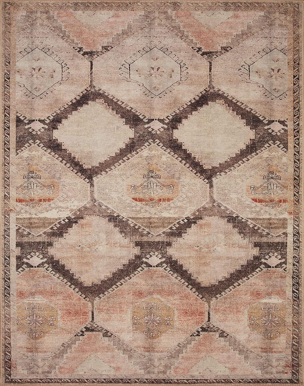 Loloi II Wynter Geometric Traditional Area Rug, Brown, 2'.6" x 12'.0"