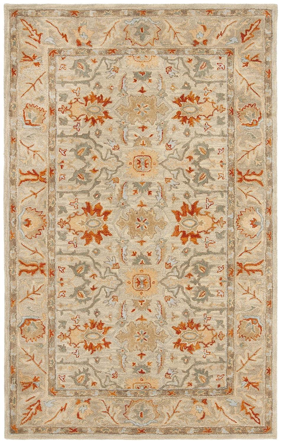 Antiquity AT63 Hand Tufted Area Rug - Beige/Multi - 4'x6' - Safavieh.