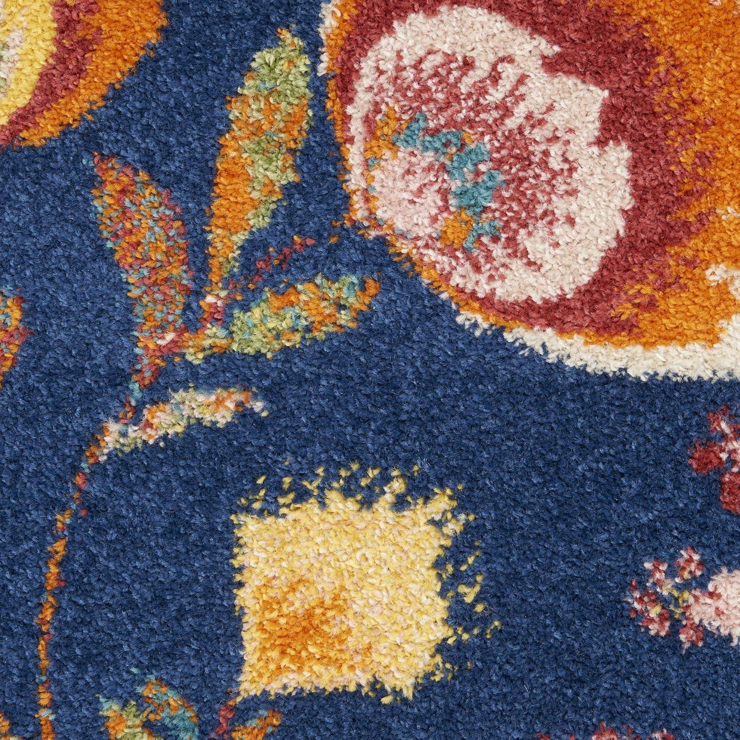 Nourison Allur Blooming Floral Indoor Area Rug Navy Multicolor 4' x 6'