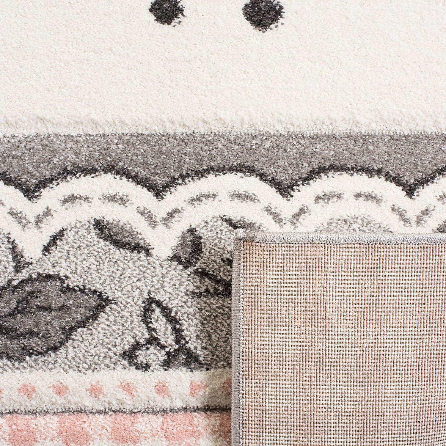 Carousel Kids CRK153 Power Loomed Area Rug - Pink/Ivory - 5'3"x7'6" - Safavieh.