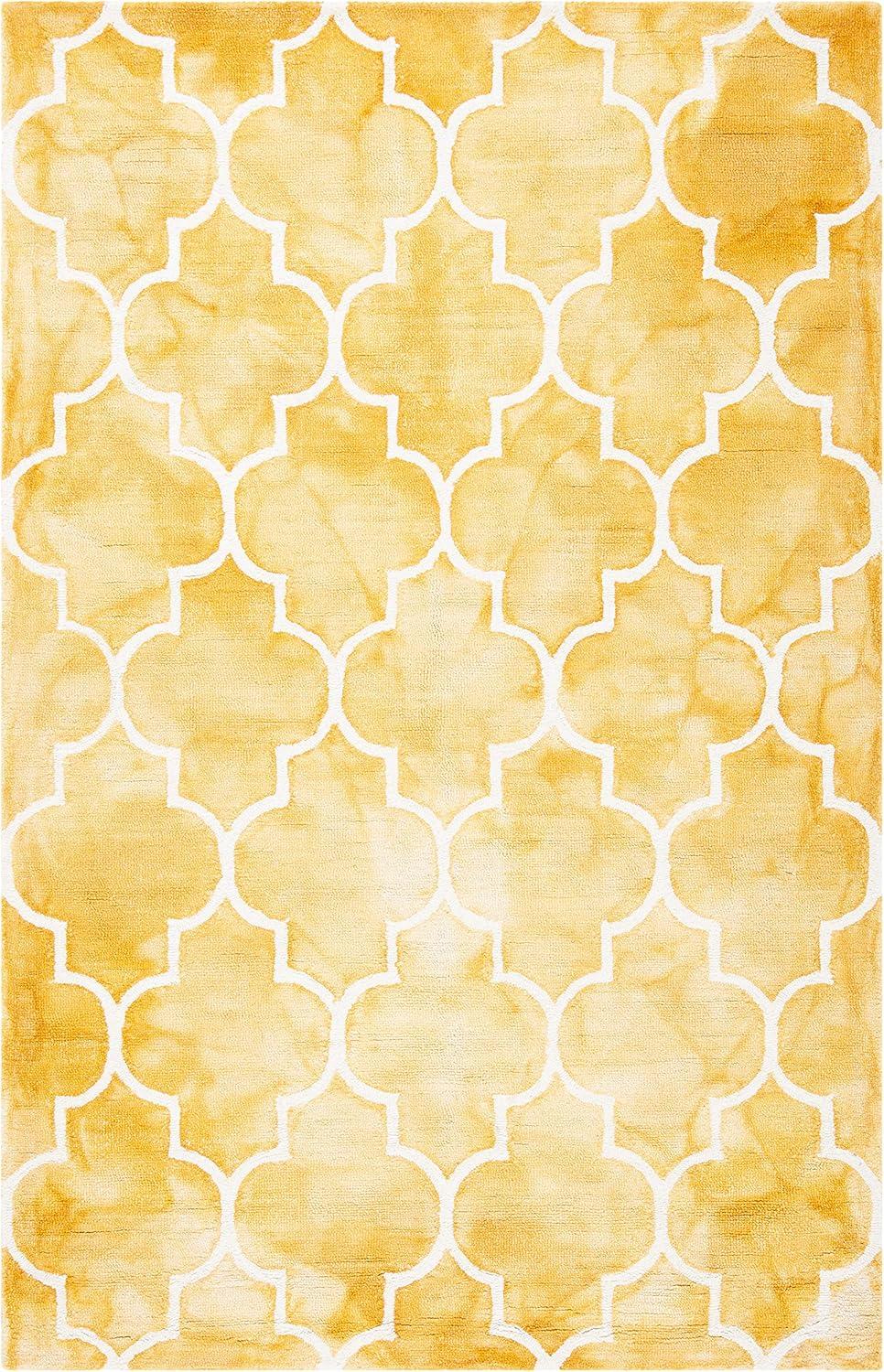 Dip Dye DDY535 Hand Tufted Area Rug - Gold/Ivory - 5'x8' - Safavieh.